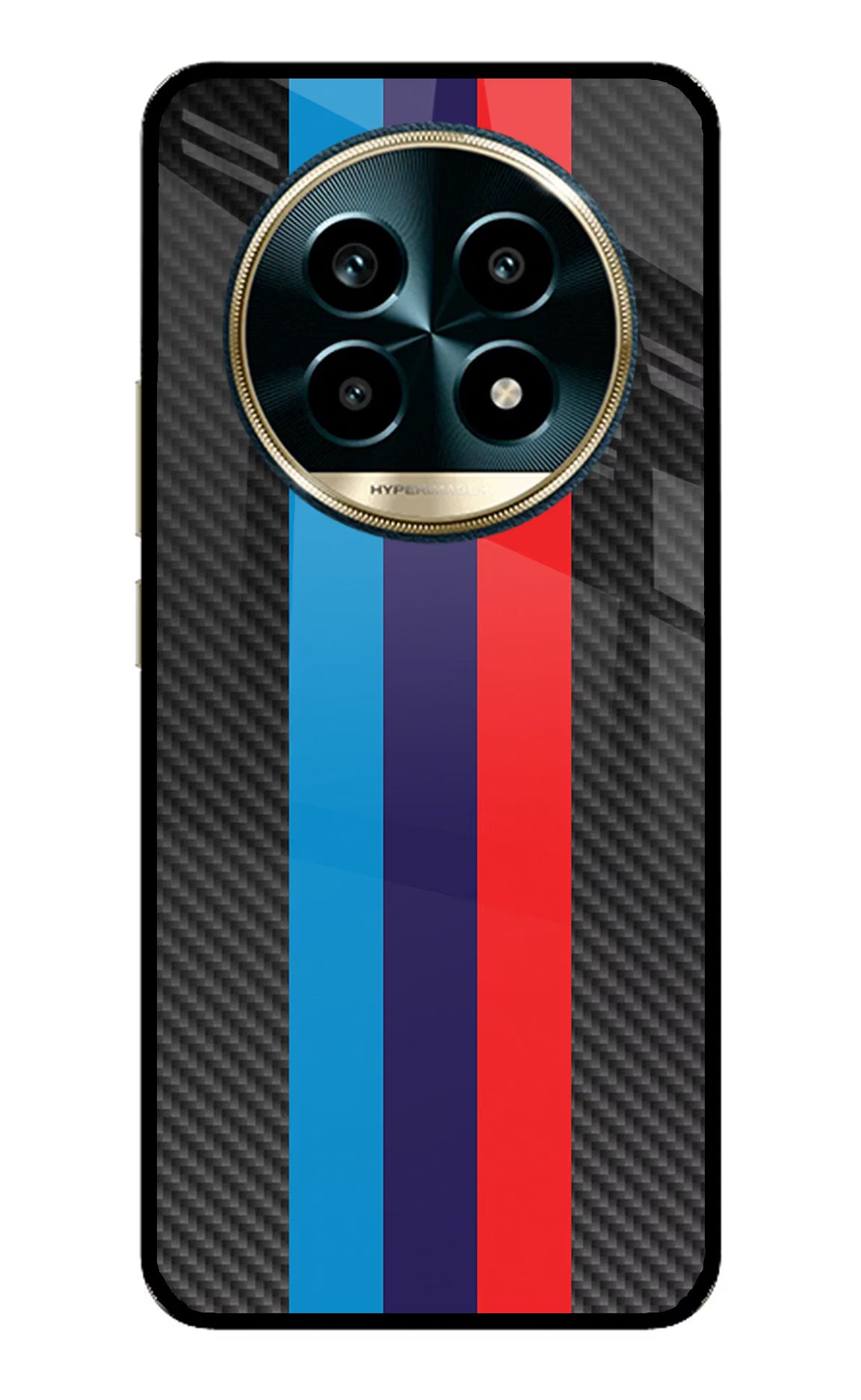 BMW Stripes Pattern Realme 13 Pro 5G Back Cover - BMW Stripes Pattern Realme 13 Pro 5G Glass Case Back Cover by Casekaro BMW Stripes Pattern Realme 13 Pro 5G Glass Case Back Cover by Casekaro