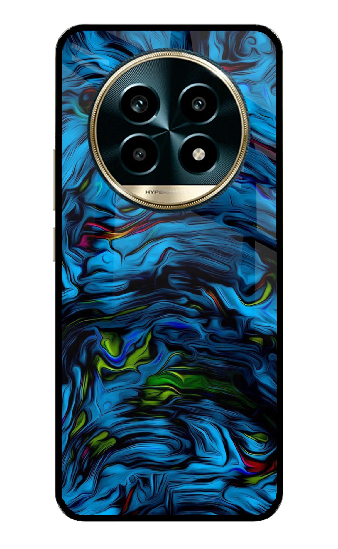 Dark Blue Abstract Realme 13 Pro 5G Back Cover - Dark Blue Abstract Realme 13 Pro 5G Glass Case Back Cover by Casekaro Dark Blue Abstract Realme 13 Pro 5G Glass Case Back Cover by Casekaro