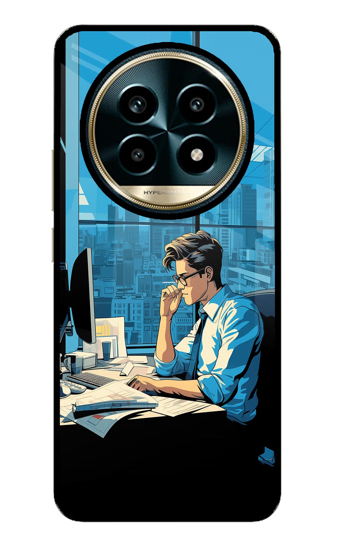 Focused Hustler (AI Generated) Realme 13 Pro 5G Glass Case - Focused Hustler (AI Generated) Realme 13 Pro 5G Glass Case Focused Hustler (AI Generated) Realme 13 Pro 5G Glass Case