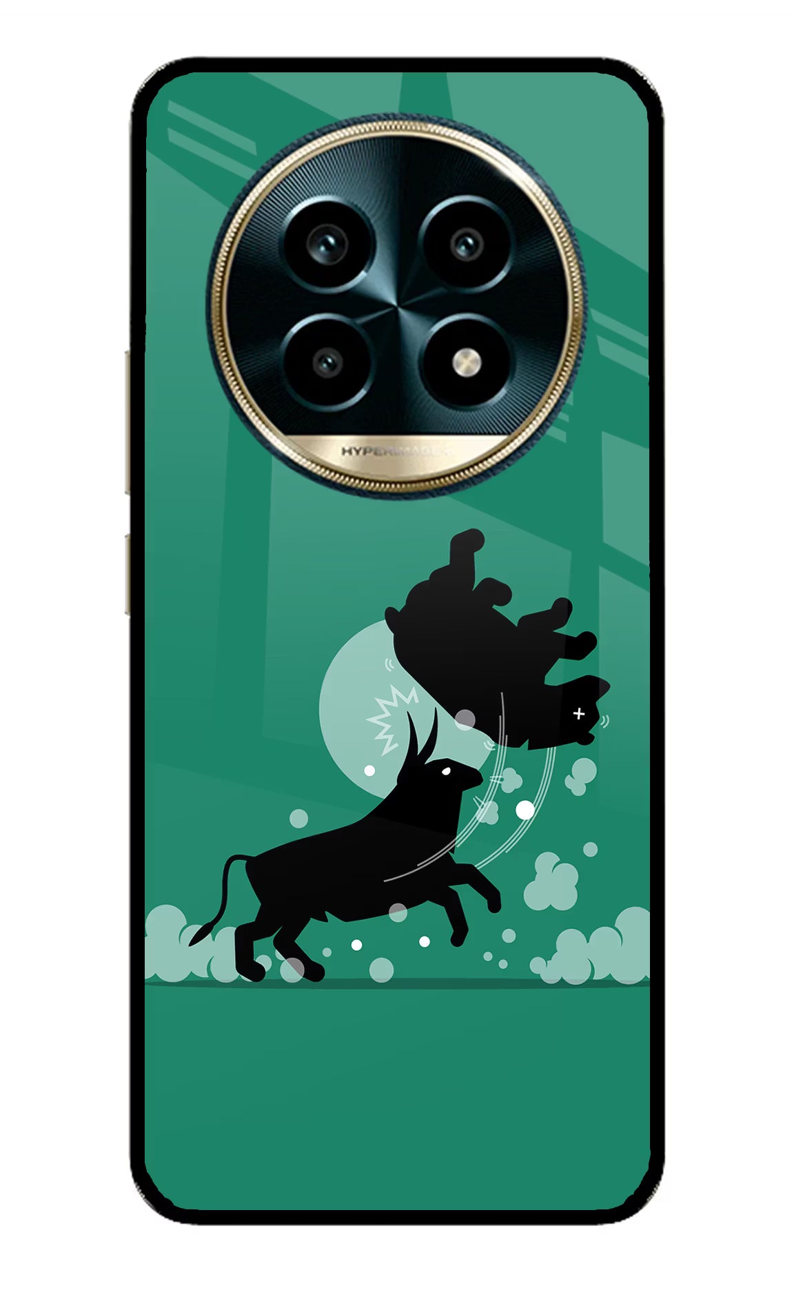 Bull Conqueror Realme 13 Pro 5G Back Cover - Bull Conqueror Realme 13 Pro 5G Glass Case Back Cover by Casekaro Bull Conqueror Realme 13 Pro 5G Glass Case Back Cover by Casekaro