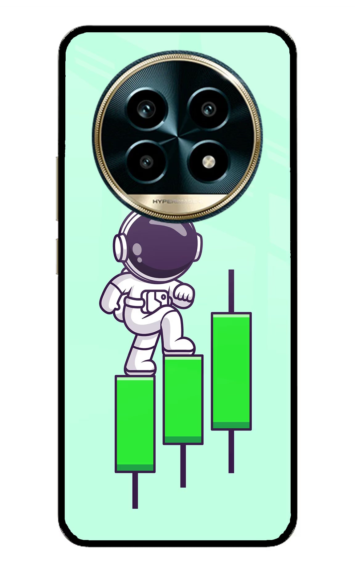 Astronaut Trader Realme 13 Pro 5G Back Cover - Astronaut Trader Realme 13 Pro 5G Glass Case Back Cover by Casekaro Astronaut Trader Realme 13 Pro 5G Glass Case Back Cover by Casekaro