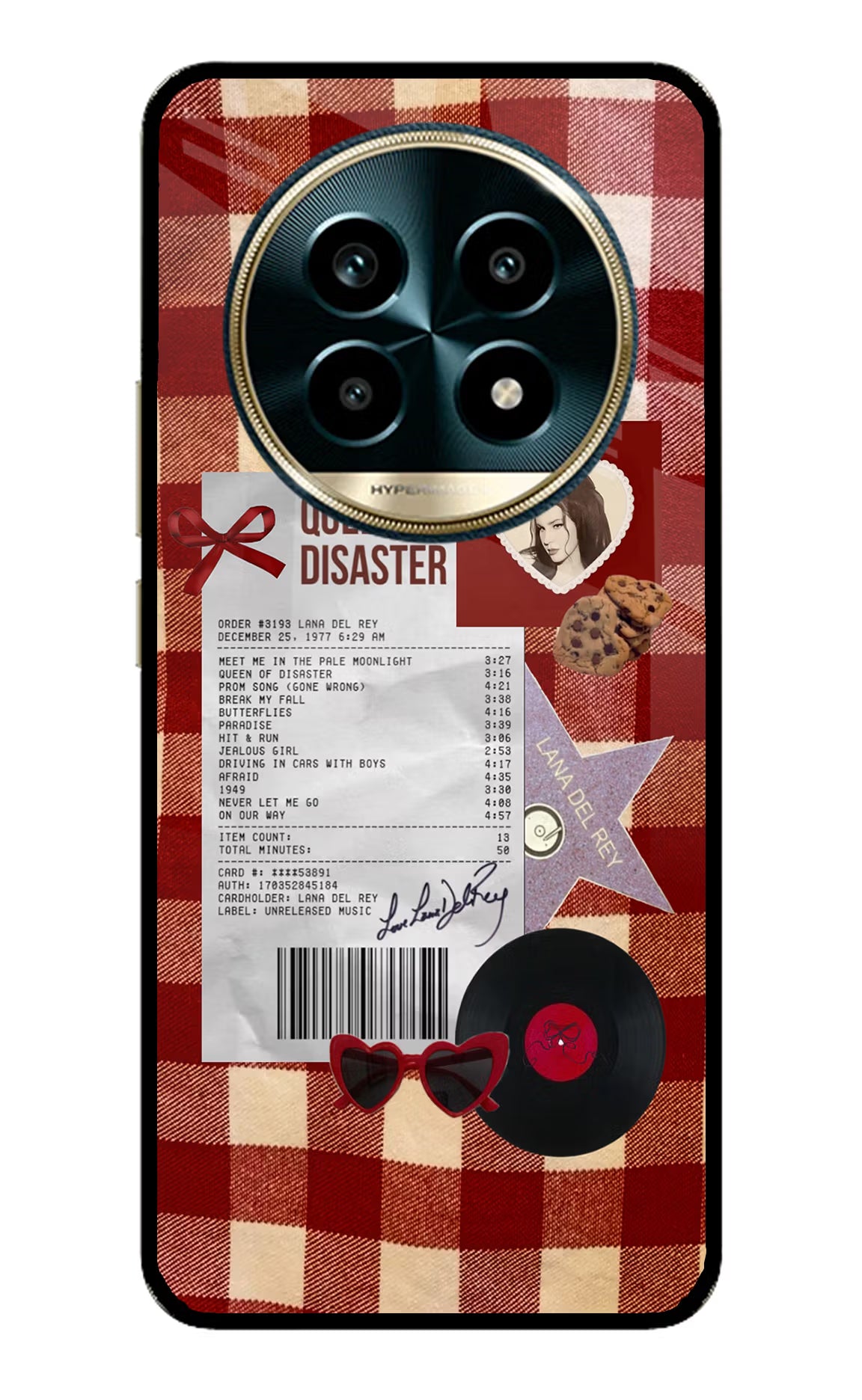 Queen of Disaster Realme 13 Pro 5G Back Cover - Queen of Disaster Realme 13 Pro 5G Glass Case Back Cover by Casekaro Queen of Disaster Realme 13 Pro 5G Glass Case Back Cover by Casekaro