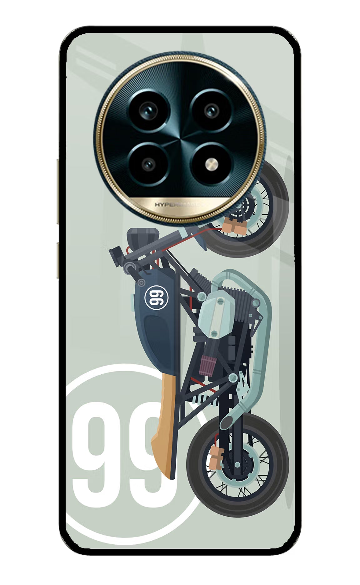 Classic Cafe Racer 99 Realme 13 Pro 5G Back Cover - Classic Cafe Racer 99 Realme 13 Pro 5G Glass Case Back Cover by Casekaro Classic Cafe Racer 99 Realme 13 Pro 5G Glass Case Back Cover by Casekaro