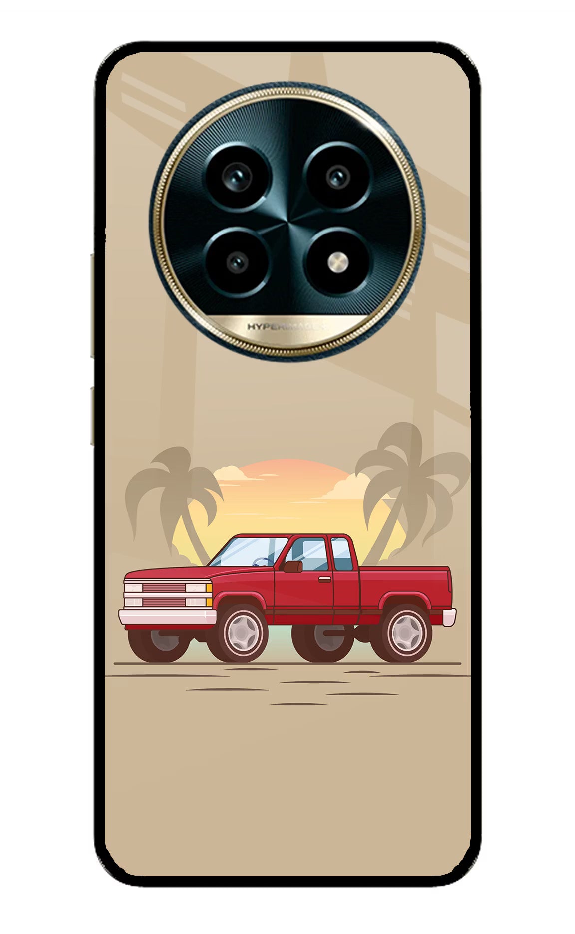 Desert Classic Drive Realme 13 Pro 5G Back Cover - Desert Classic Drive Realme 13 Pro 5G Glass Case Back Cover by Casekaro Desert Classic Drive Realme 13 Pro 5G Glass Case Back Cover by Casekaro