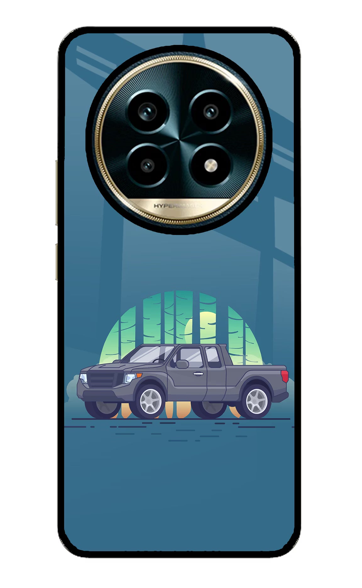 Retro Garage Vibe Realme 13 Pro 5G Glass Case - Retro Garage Vibe Realme 13 Pro 5G Glass Case Retro Garage Vibe Realme 13 Pro 5G Glass Case