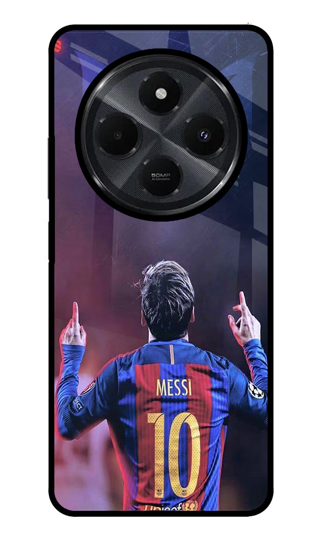 Messi Redmi 14C 5G Glass Case Back Cover by Casekaro