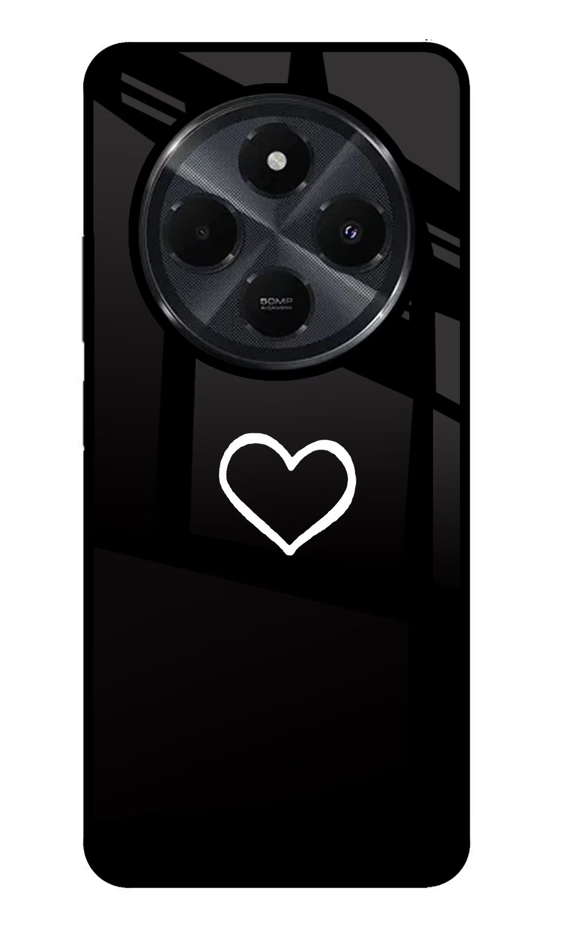 Heart Redmi 14C 5G Glass Case Back Cover by Casekaro