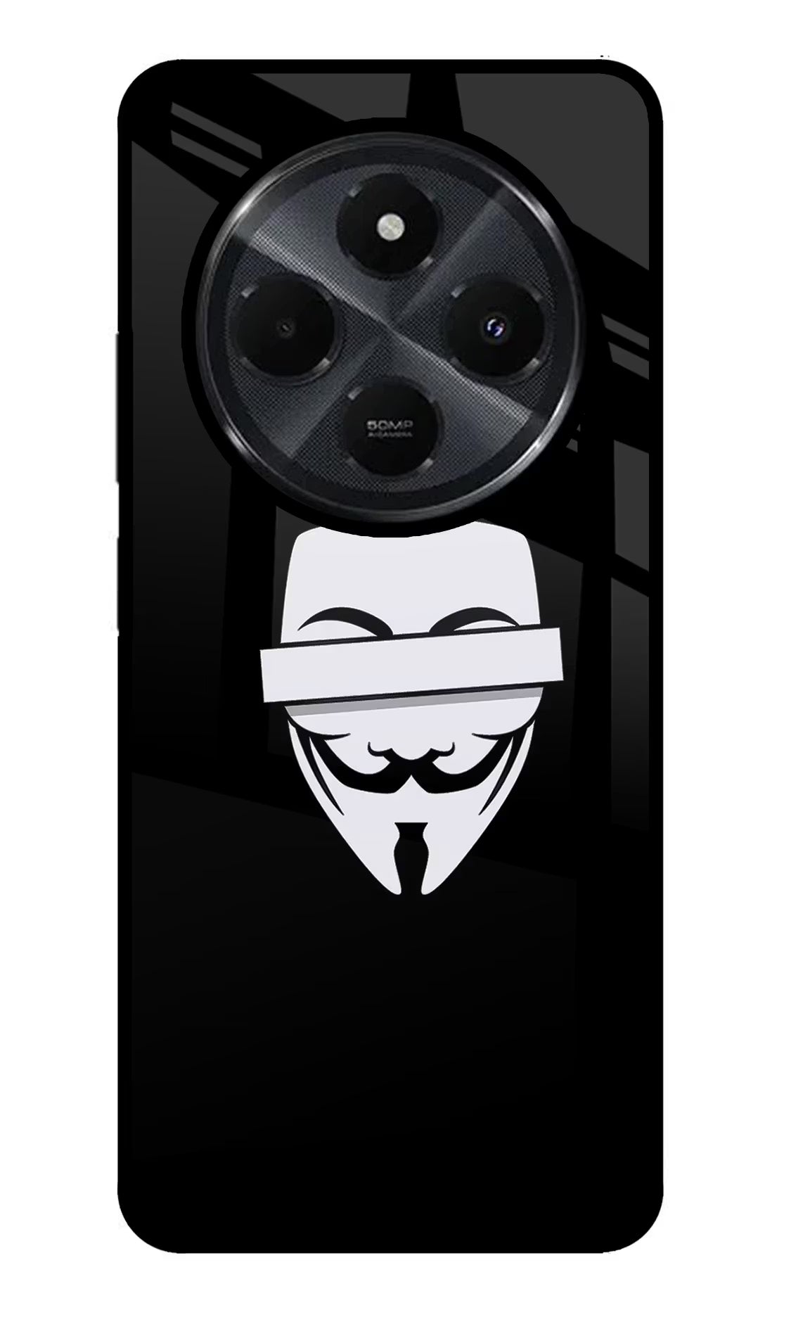 Anonymous Face Redmi 14C 5G Glass Case - Anonymous Face Redmi 14C 5G Glass Case Anonymous Face Redmi 14C 5G Glass Case