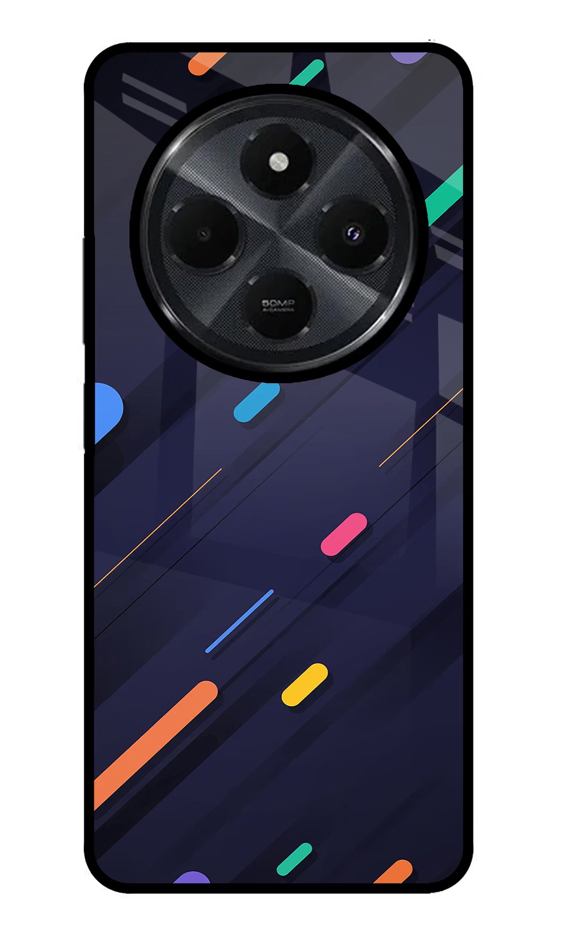 Abstract Design Redmi 14C 5G Glass Case Back Cover by Casekaro