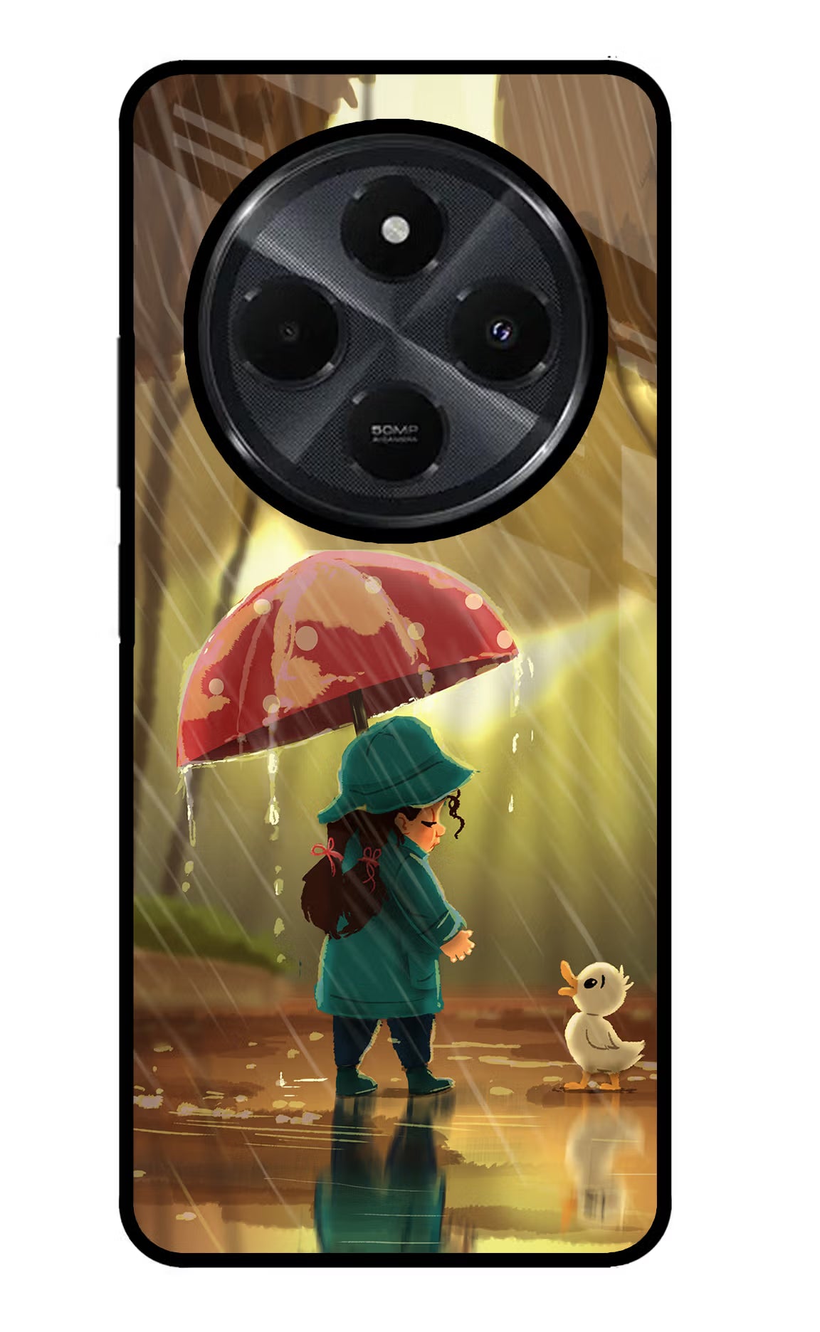 Rainy Day Redmi 14C 5G Glass Case - Rainy Day Redmi 14C 5G Glass Case Rainy Day Redmi 14C 5G Glass Case