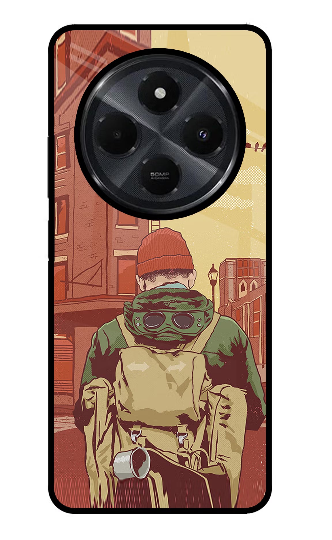 Adventurous Redmi 14C 5G Back Cover - Adventurous Redmi 14C 5G Glass Case Back Cover by Casekaro Adventurous Redmi 14C 5G Glass Case Back Cover by Casekaro