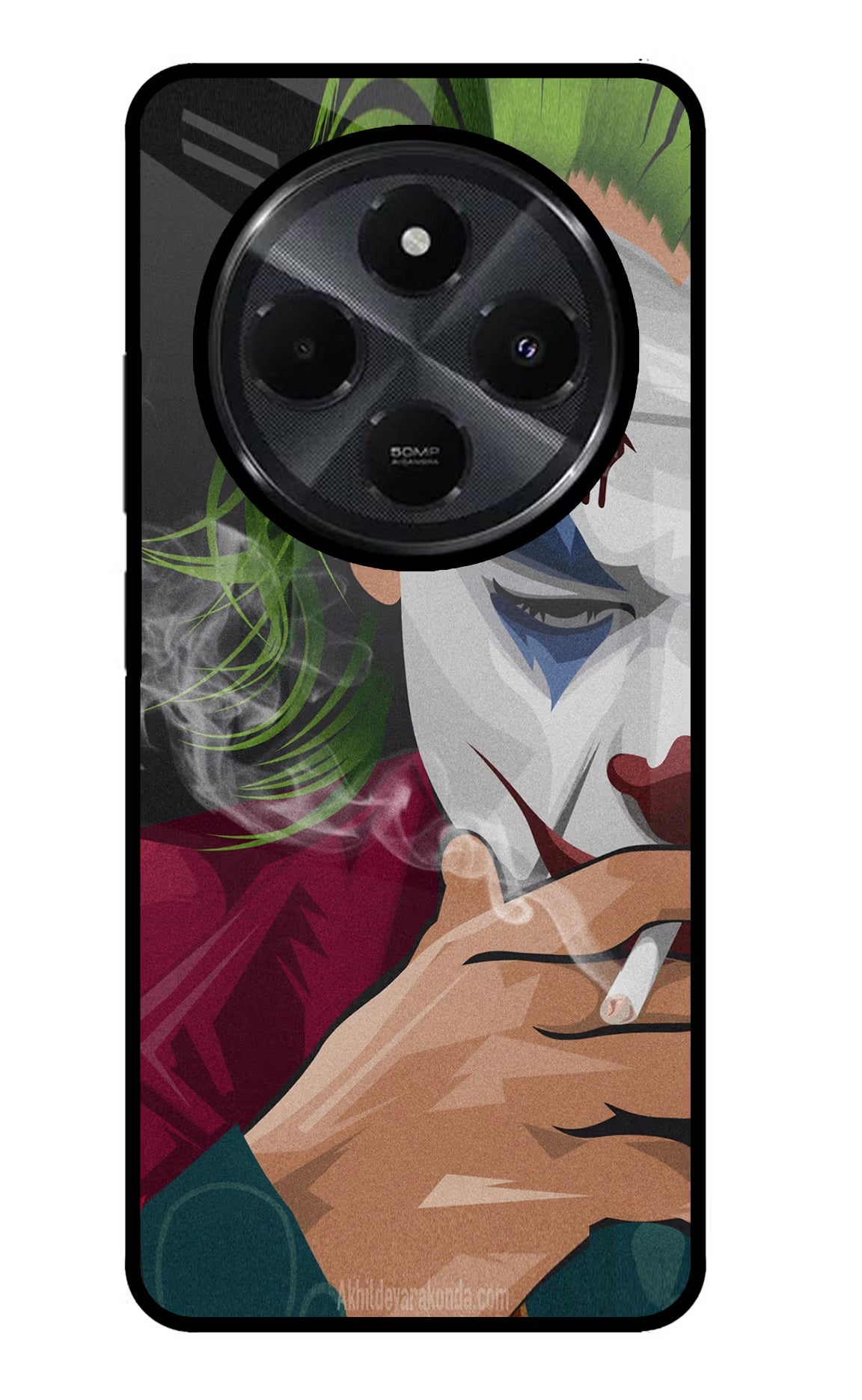 Joker Smoking Redmi 14C 5G Back Cover - Joker Smoking Redmi 14C 5G Glass Case Back Cover by Casekaro Joker Smoking Redmi 14C 5G Glass Case Back Cover by Casekaro