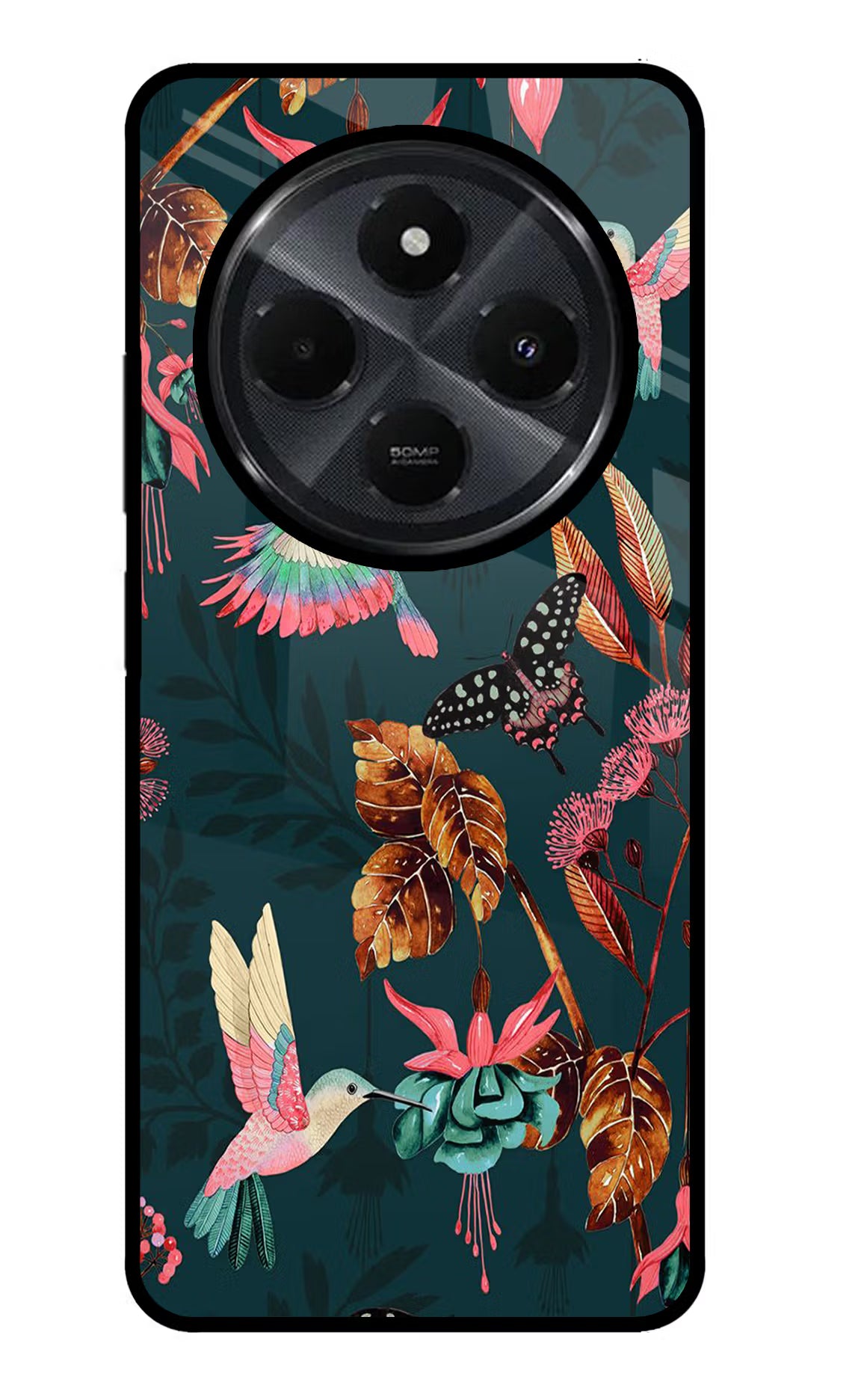 Birds Redmi 14C 5G Glass Case Back Cover by Casekaro