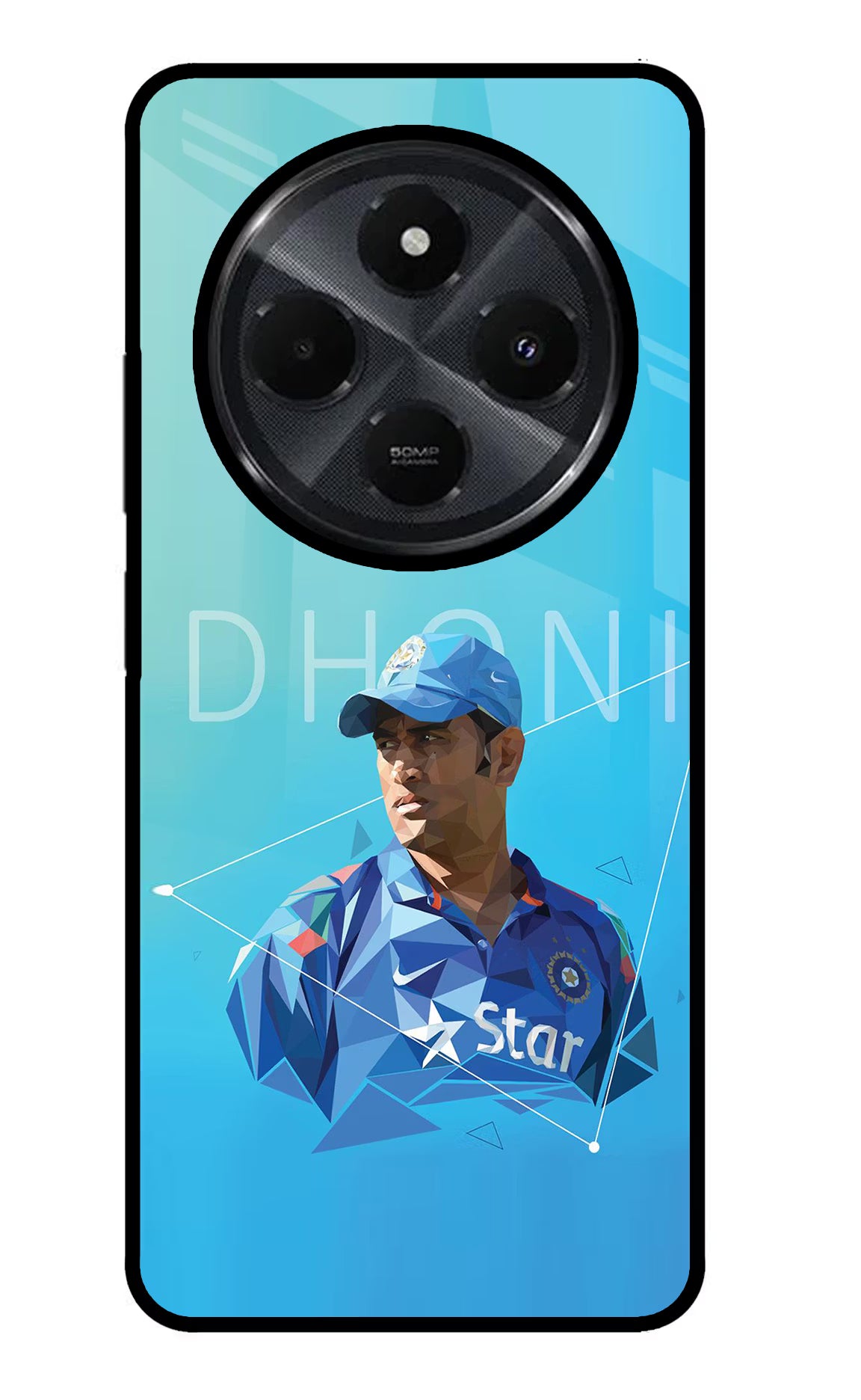 Dhoni Artwork Redmi 14C 5G Back Cover - Dhoni Artwork Redmi 14C 5G Glass Case Back Cover by Casekaro Dhoni Artwork Redmi 14C 5G Glass Case Back Cover by Casekaro