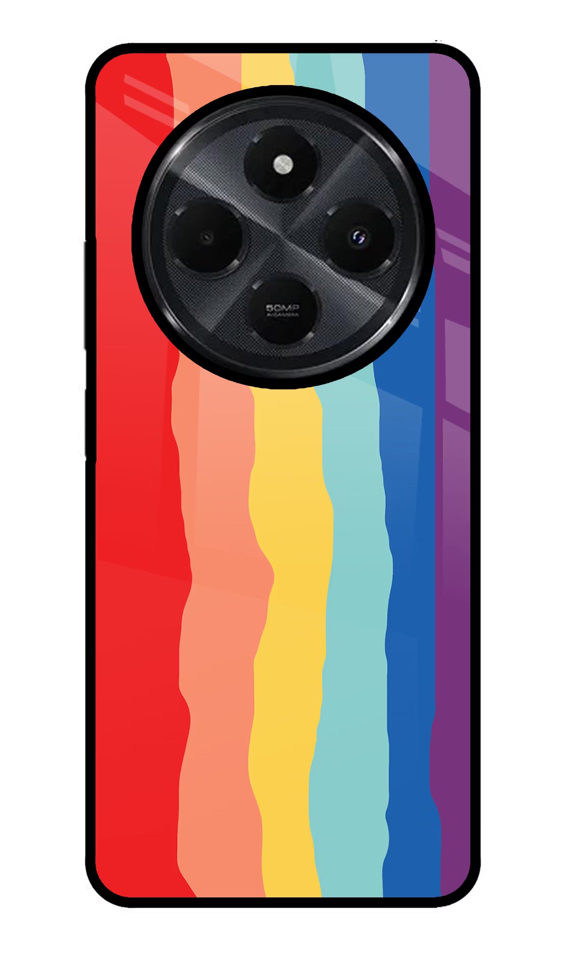 Rainbow Redmi 14C 5G Glass Case - Rainbow Redmi 14C 5G Glass Case Rainbow Redmi 14C 5G Glass Case