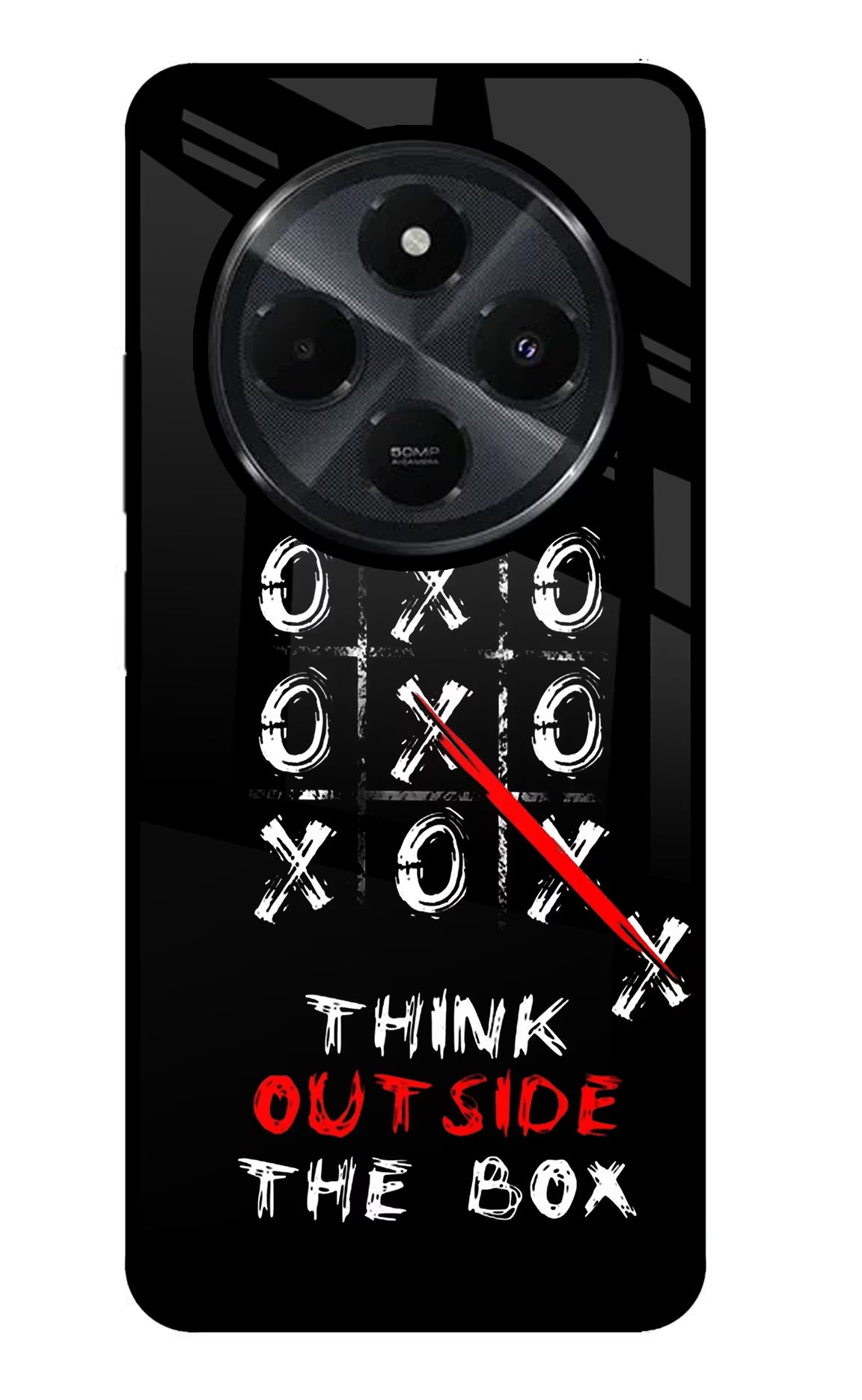 Think out of the BOX Redmi 14C 5G Back Cover - Think out of the BOX Redmi 14C 5G Glass Case Back Cover by Casekaro Think out of the BOX Redmi 14C 5G Glass Case Back Cover by Casekaro