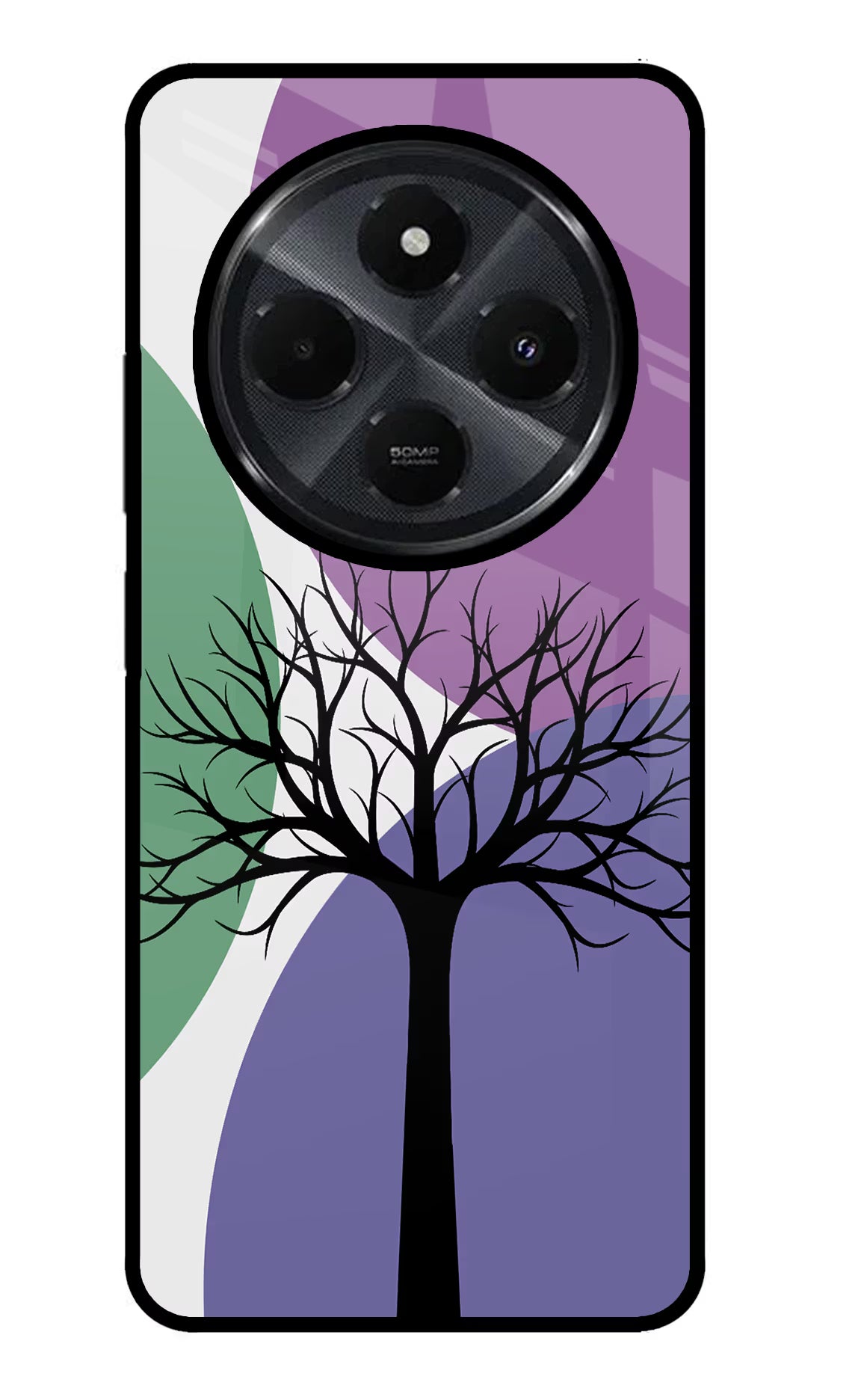 Tree Art Redmi 14C 5G Glass Case Back Cover by Casekaro