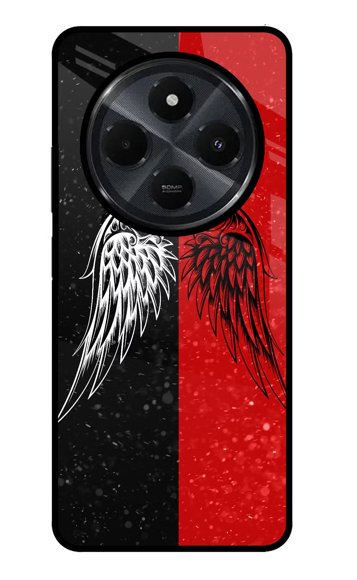 Wings Redmi 14C 5G Glass Case - Wings Redmi 14C 5G Glass Case Wings Redmi 14C 5G Glass Case