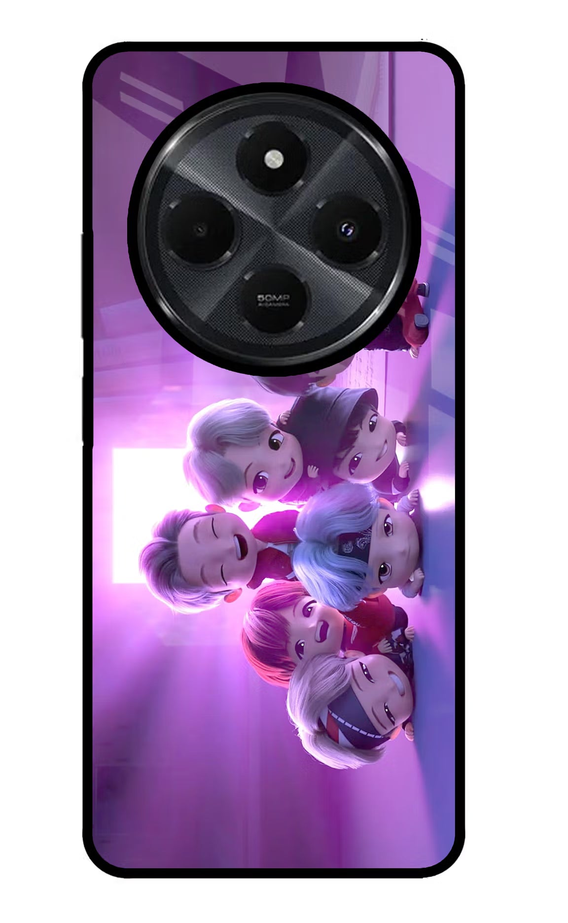 BTS Chibi Redmi 14C 5G Glass Case - BTS Chibi Redmi 14C 5G Glass Case BTS Chibi Redmi 14C 5G Glass Case
