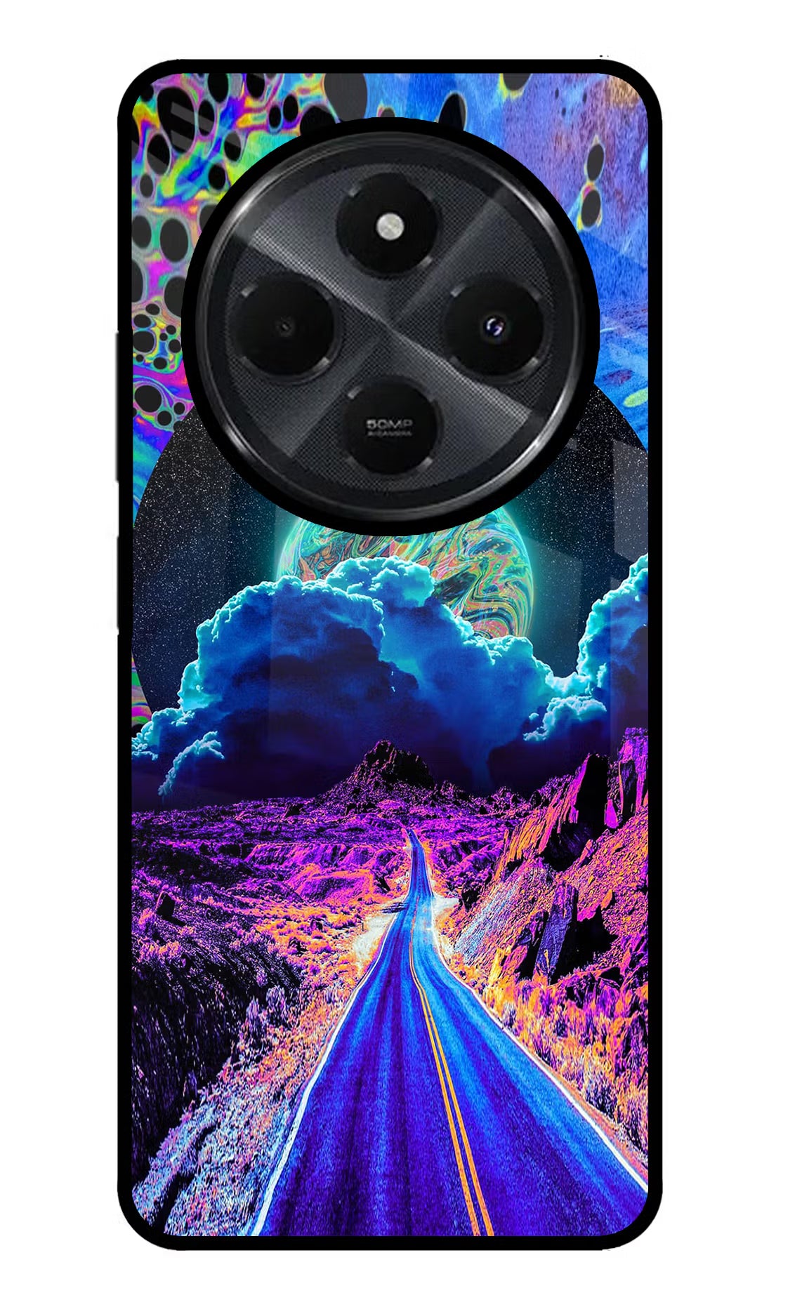 Psychedelic Painting Redmi 14C 5G Back Cover - Psychedelic Painting Redmi 14C 5G Glass Case Back Cover by Casekaro Psychedelic Painting Redmi 14C 5G Glass Case Back Cover by Casekaro