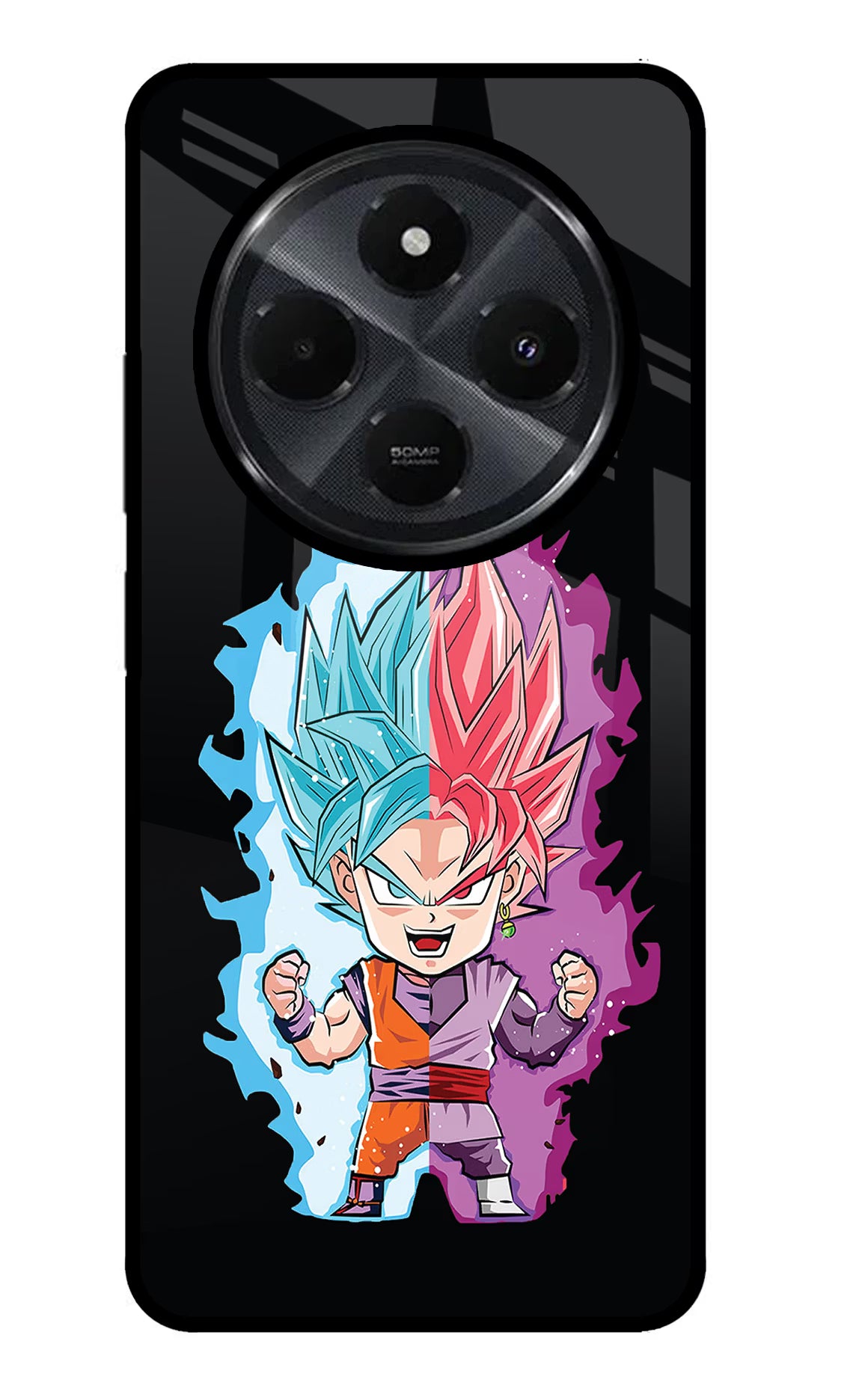 Chota Goku Redmi 14C 5G Back Cover - Chota Goku Redmi 14C 5G Glass Case Back Cover by Casekaro Chota Goku Redmi 14C 5G Glass Case Back Cover by Casekaro