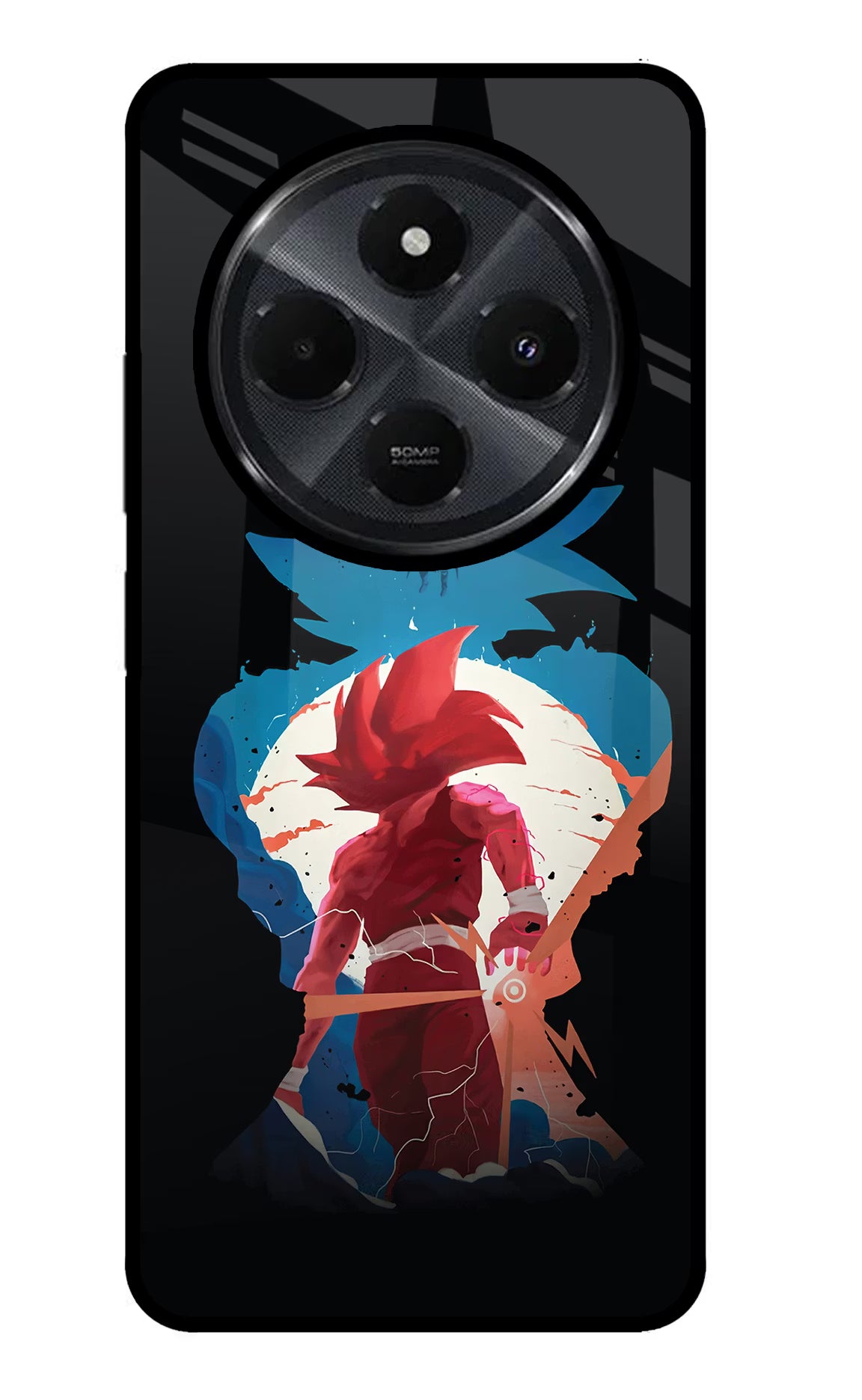 Goku Redmi 14C 5G Back Cover - Goku Redmi 14C 5G Glass Case Back Cover by Casekaro Goku Redmi 14C 5G Glass Case Back Cover by Casekaro