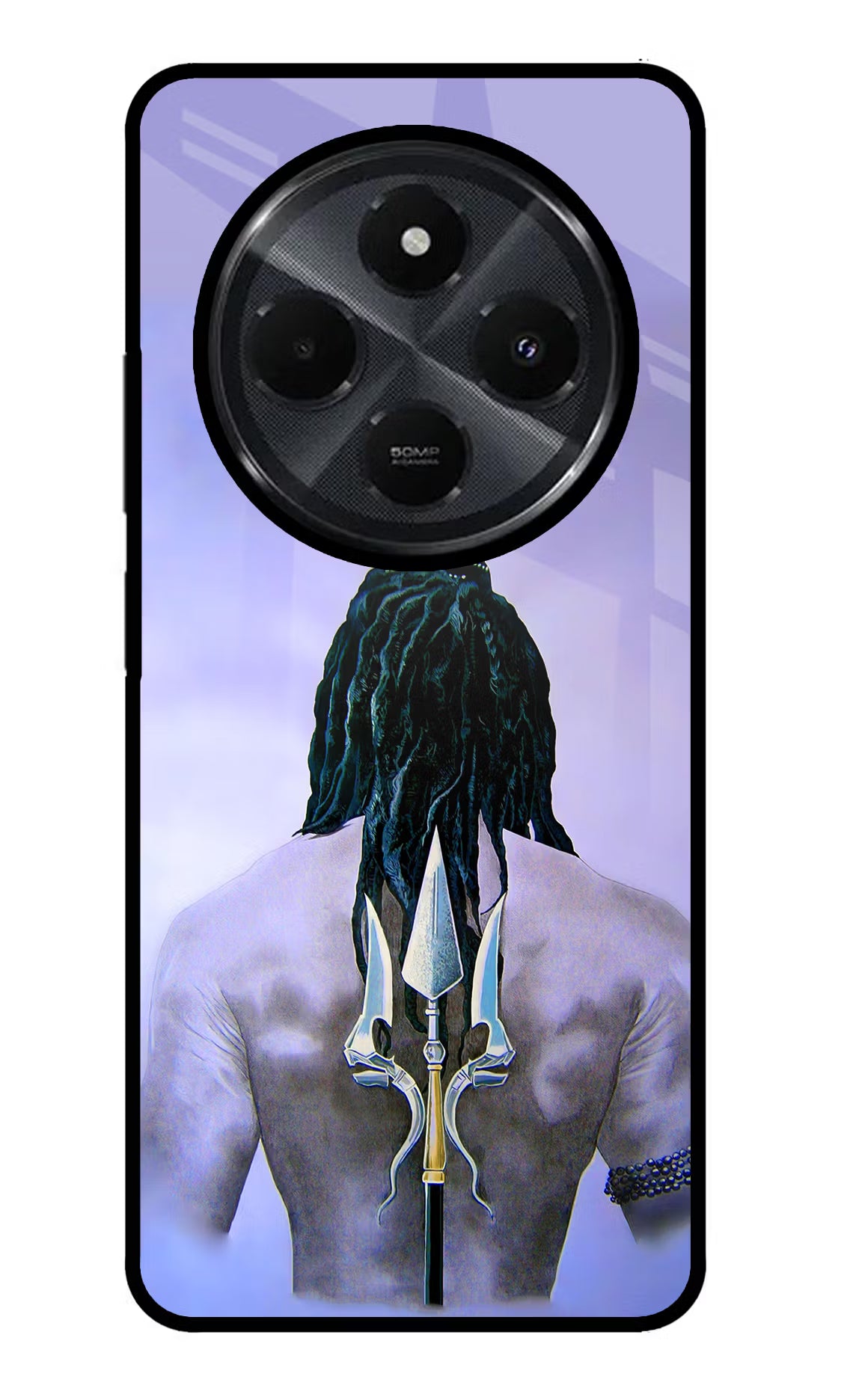 Shiva Redmi 14C 5G Back Cover - Shiva Redmi 14C 5G Glass Case Back Cover by Casekaro Shiva Redmi 14C 5G Glass Case Back Cover by Casekaro