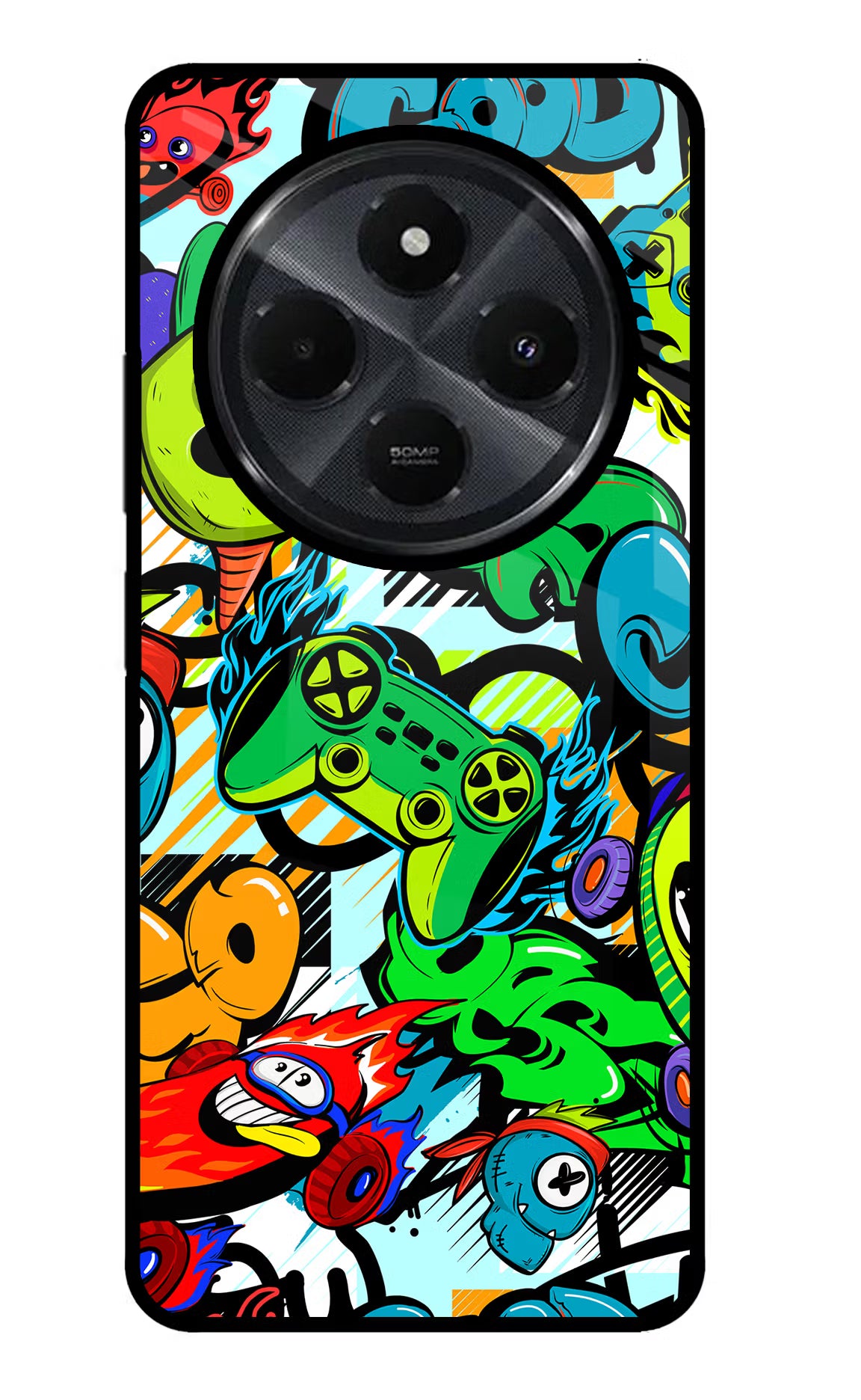 Game Doodle Redmi 14C 5G Glass Case - Game Doodle Redmi 14C 5G Glass Case Game Doodle Redmi 14C 5G Glass Case