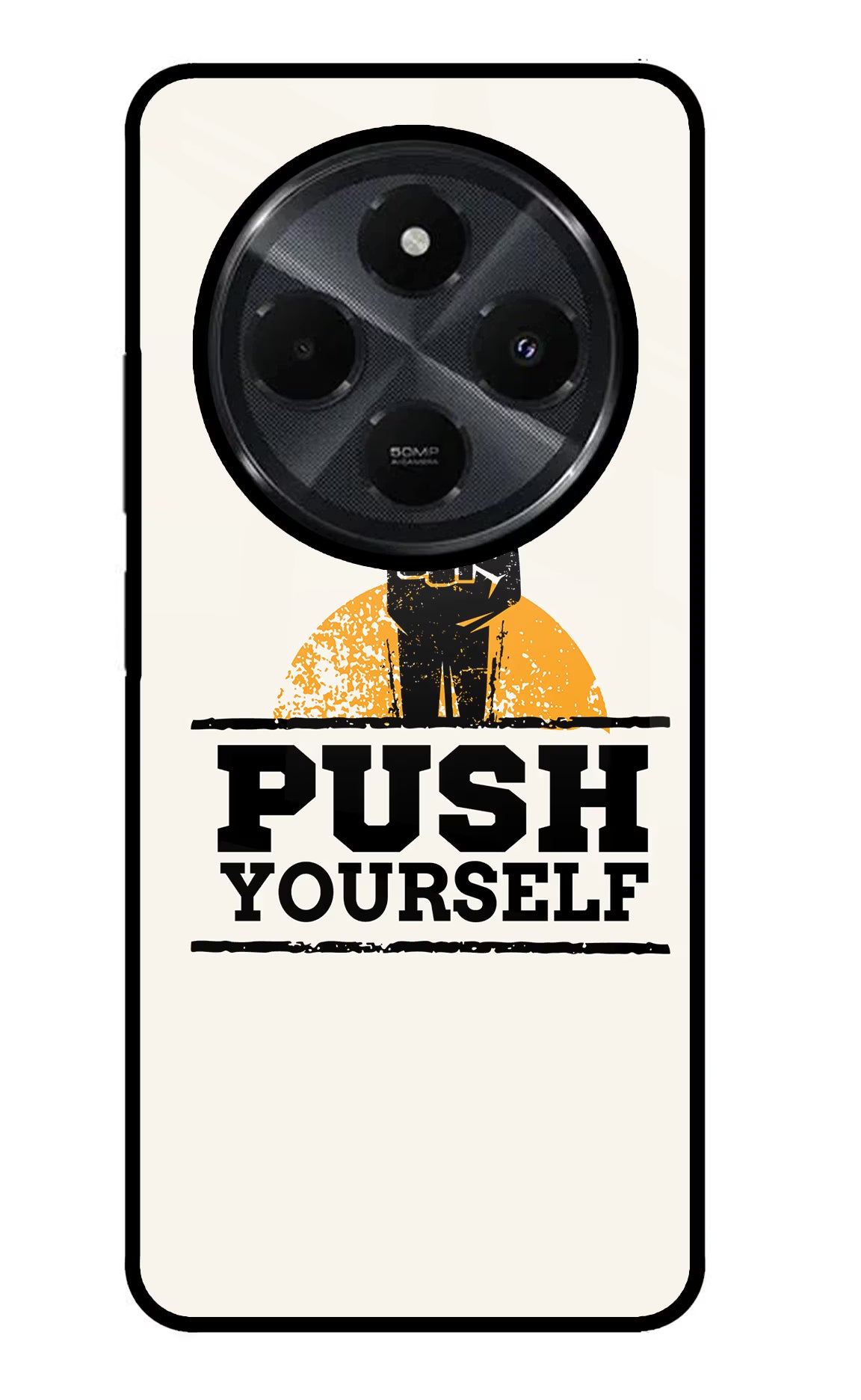 Push Yourself Redmi 14C 5G Glass Case - Push Yourself Redmi 14C 5G Glass Case Push Yourself Redmi 14C 5G Glass Case
