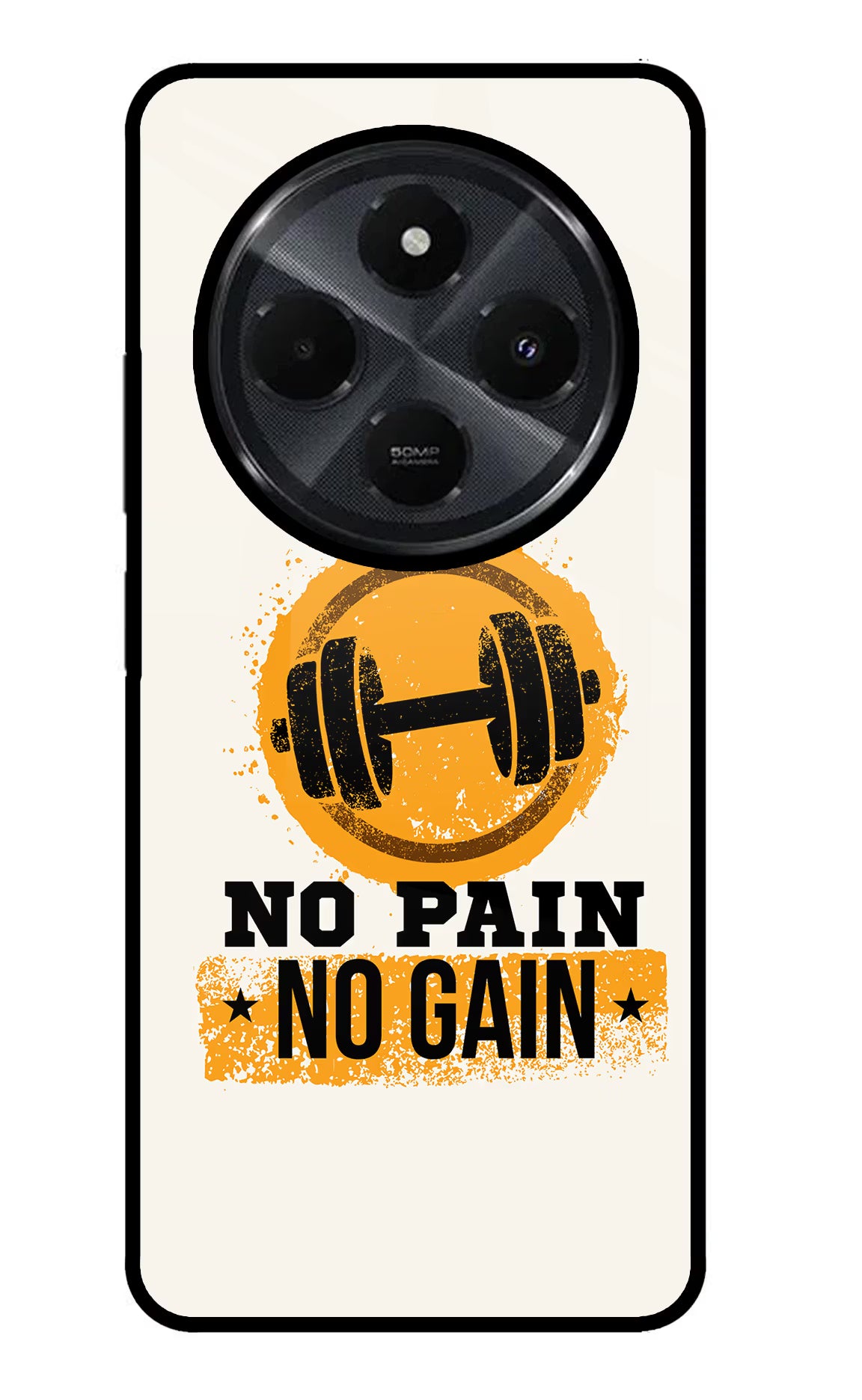 No Pain No Gain Redmi 14C 5G Glass Case - No Pain No Gain Redmi 14C 5G Glass Case No Pain No Gain Redmi 14C 5G Glass Case