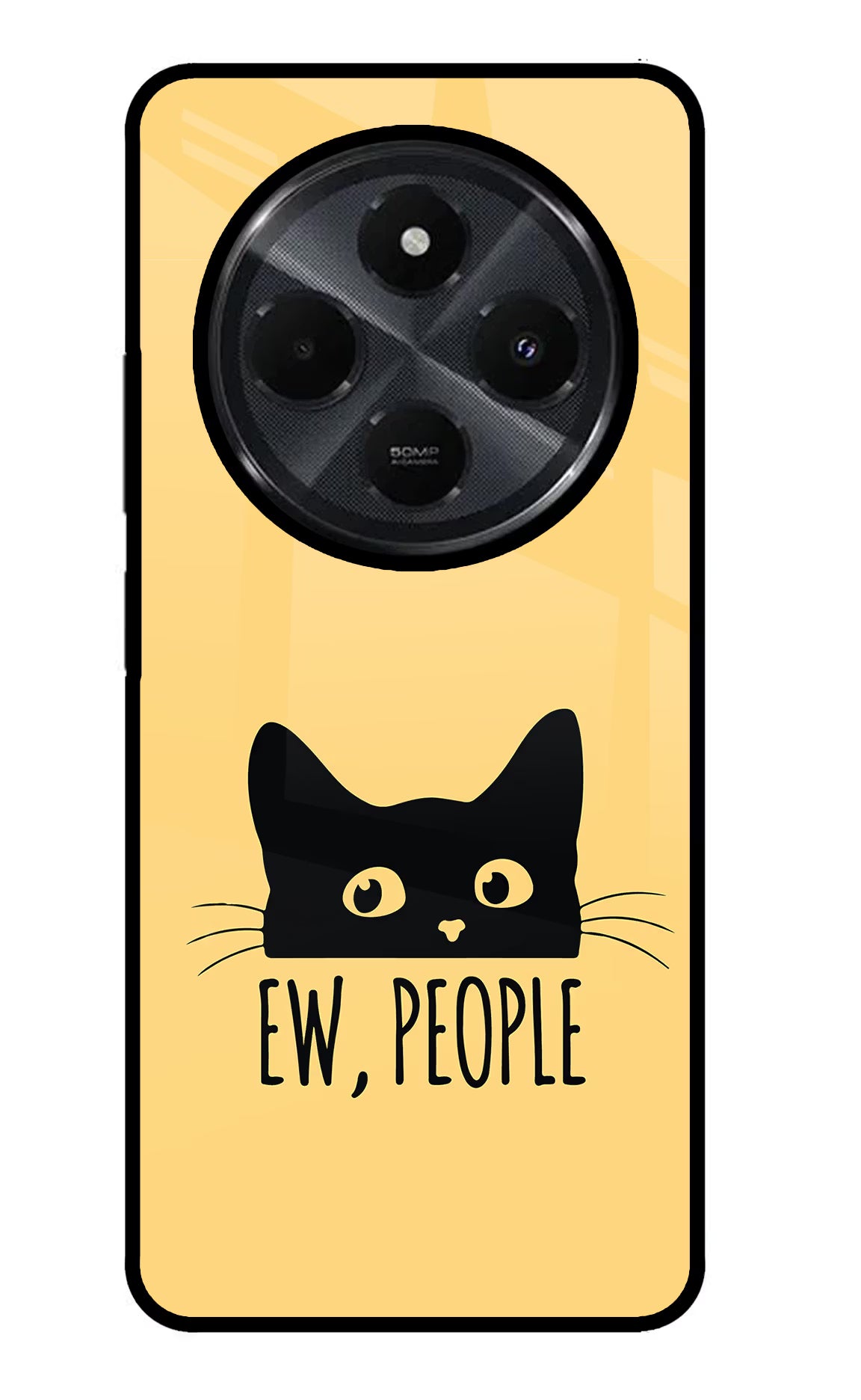 Ew People Catitude Redmi 14C 5G Glass Case - Ew People Catitude Redmi 14C 5G Glass Case Ew People Catitude Redmi 14C 5G Glass Case