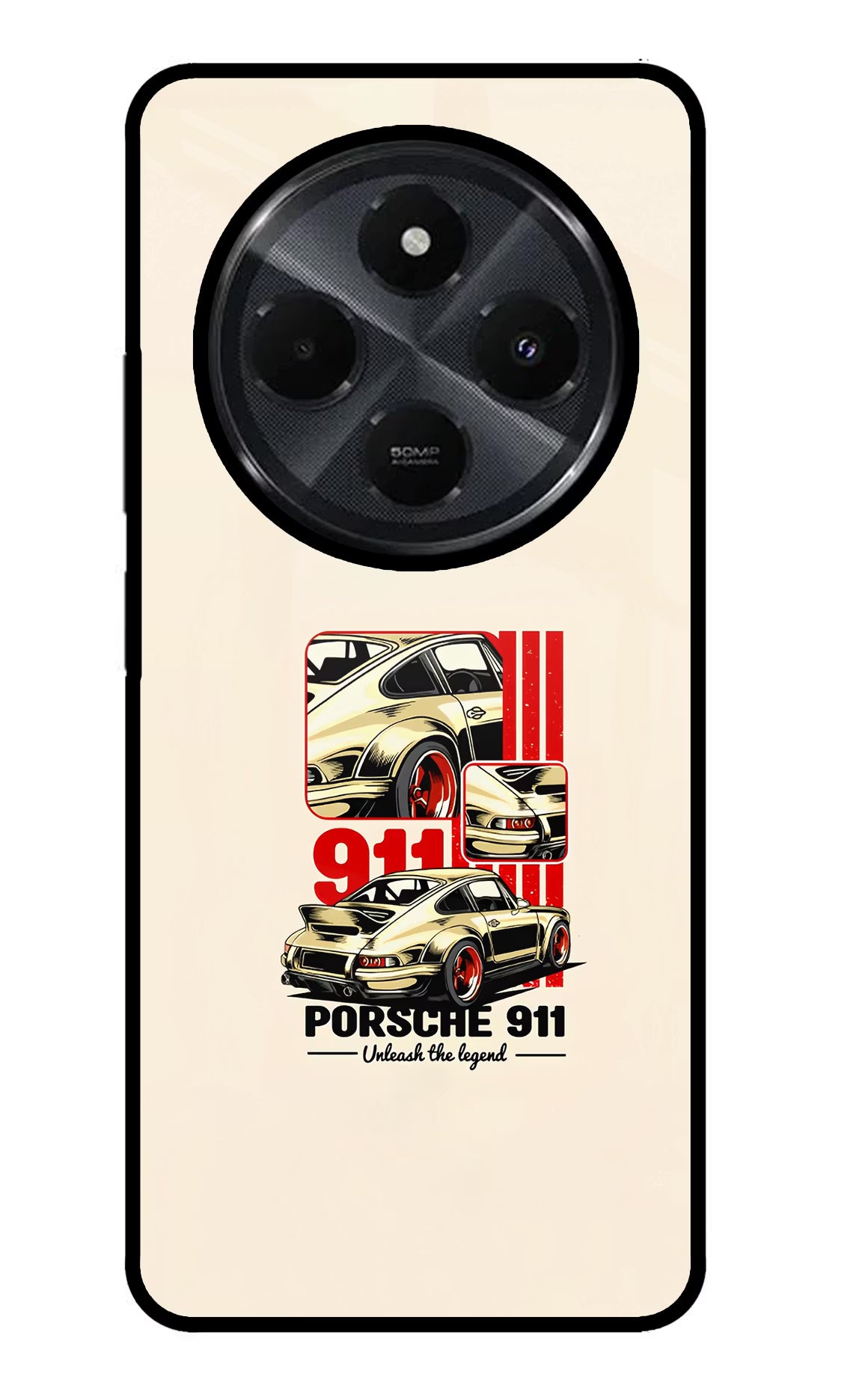 Classic Porsche 911 Redmi 14C 5G Glass Case Back Cover by Casekaro