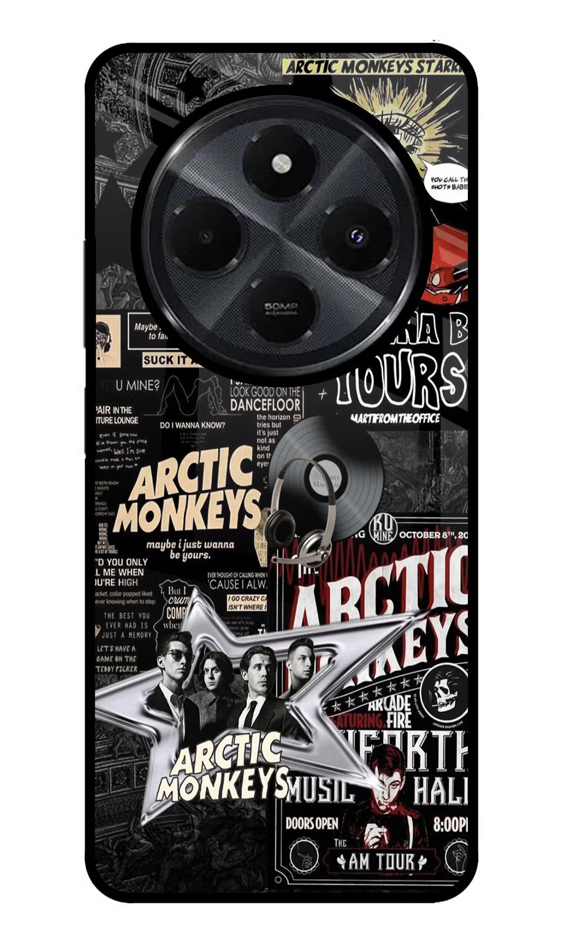Arctic Monkeys Redmi 14C 5G Glass Case Back Cover by Casekaro