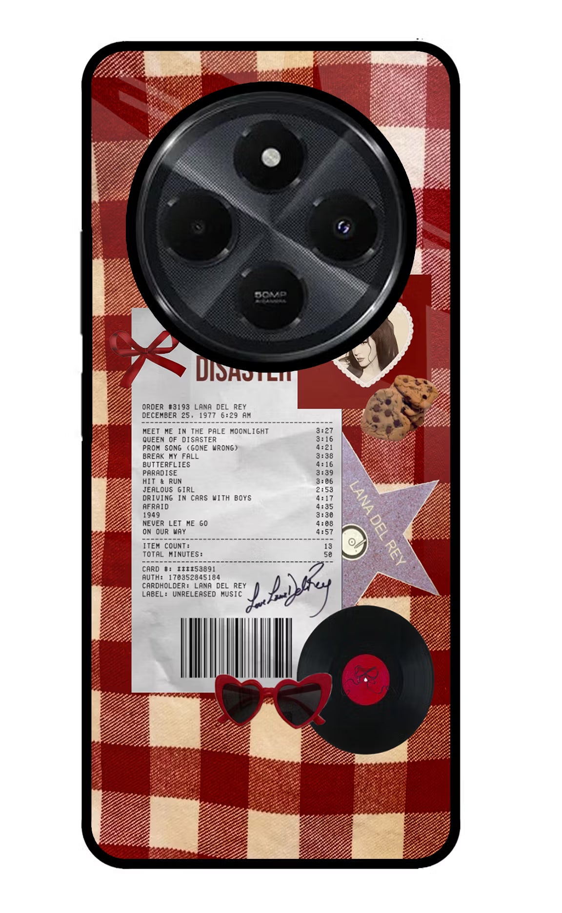 Queen of Disaster Redmi 14C 5G Glass Case Back Cover by Casekaro