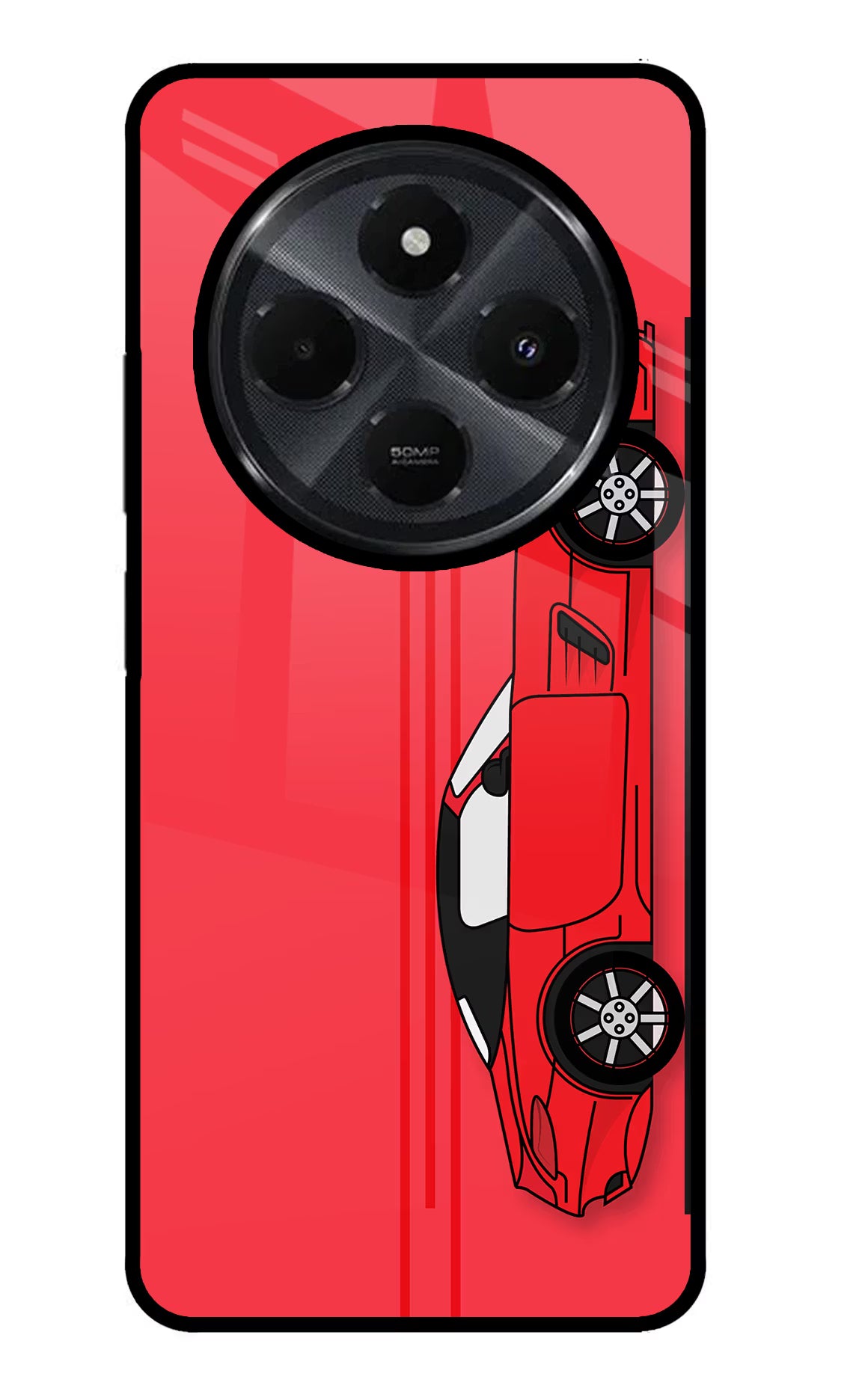 Red Velocity Redmi 14C 5G Glass Case - Red Velocity Redmi 14C 5G Glass Case Red Velocity Redmi 14C 5G Glass Case