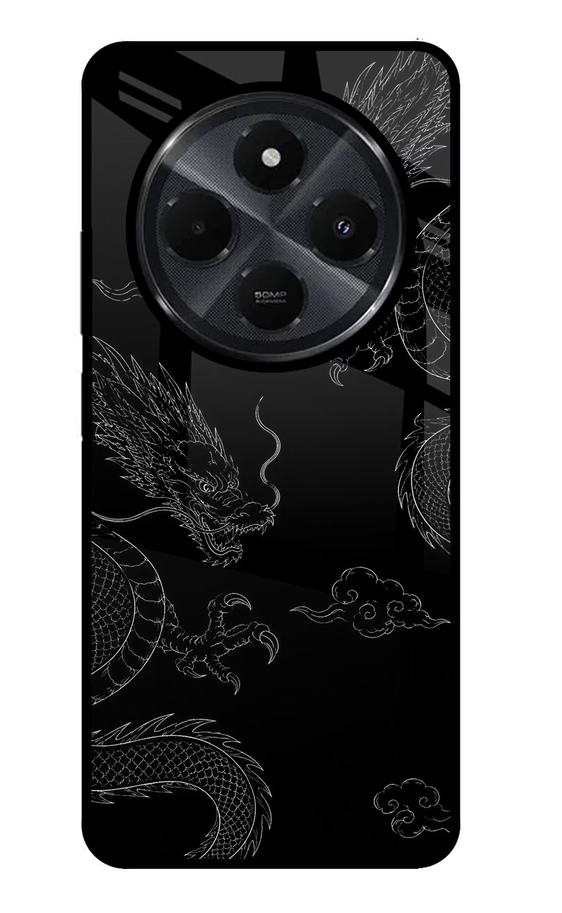 Twin Dragons Redmi 14C 5G Glass Case - Twin Dragons Redmi 14C 5G Glass Case Twin Dragons Redmi 14C 5G Glass Case