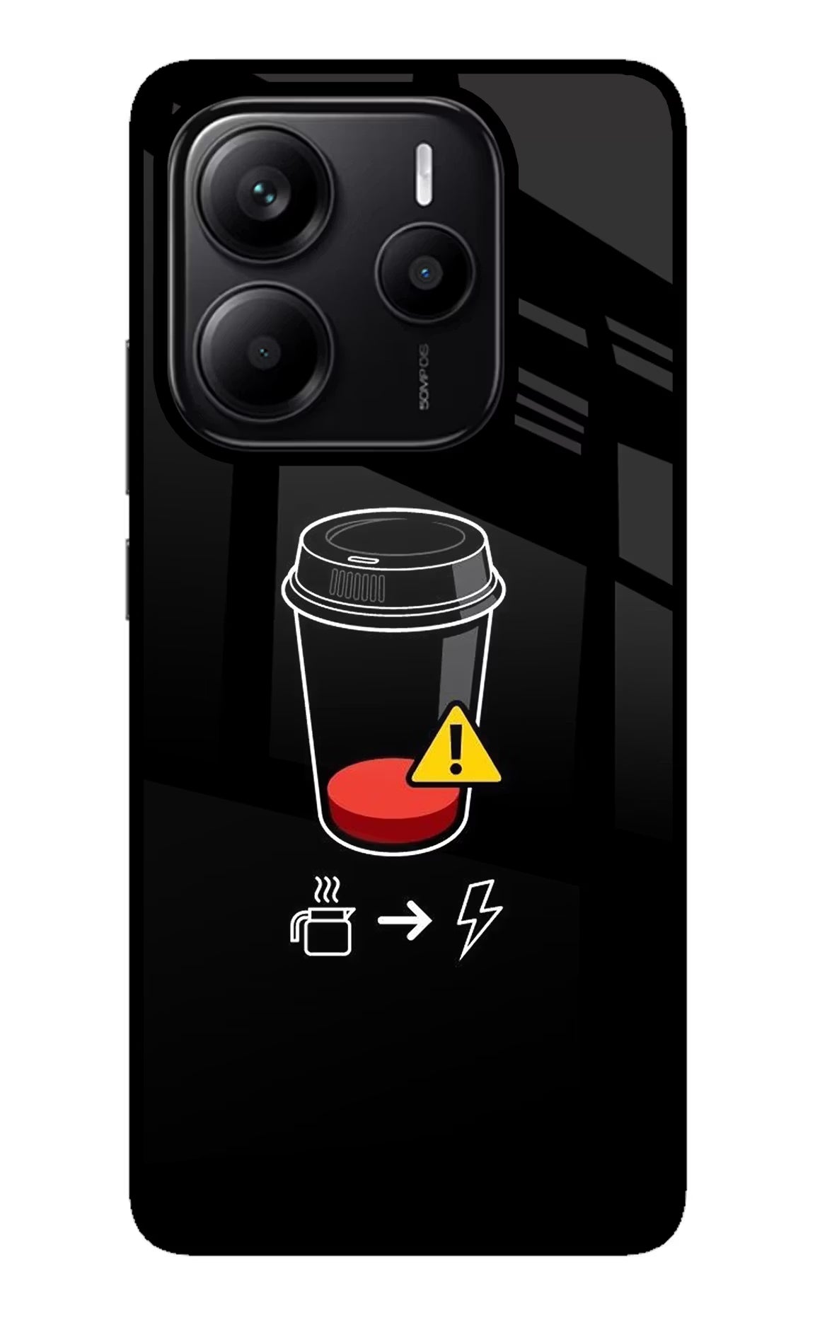 Coffee Redmi Note 14 5G Glass Case - Coffee Redmi Note 14 5G Glass Case Coffee Redmi Note 14 5G Glass Case