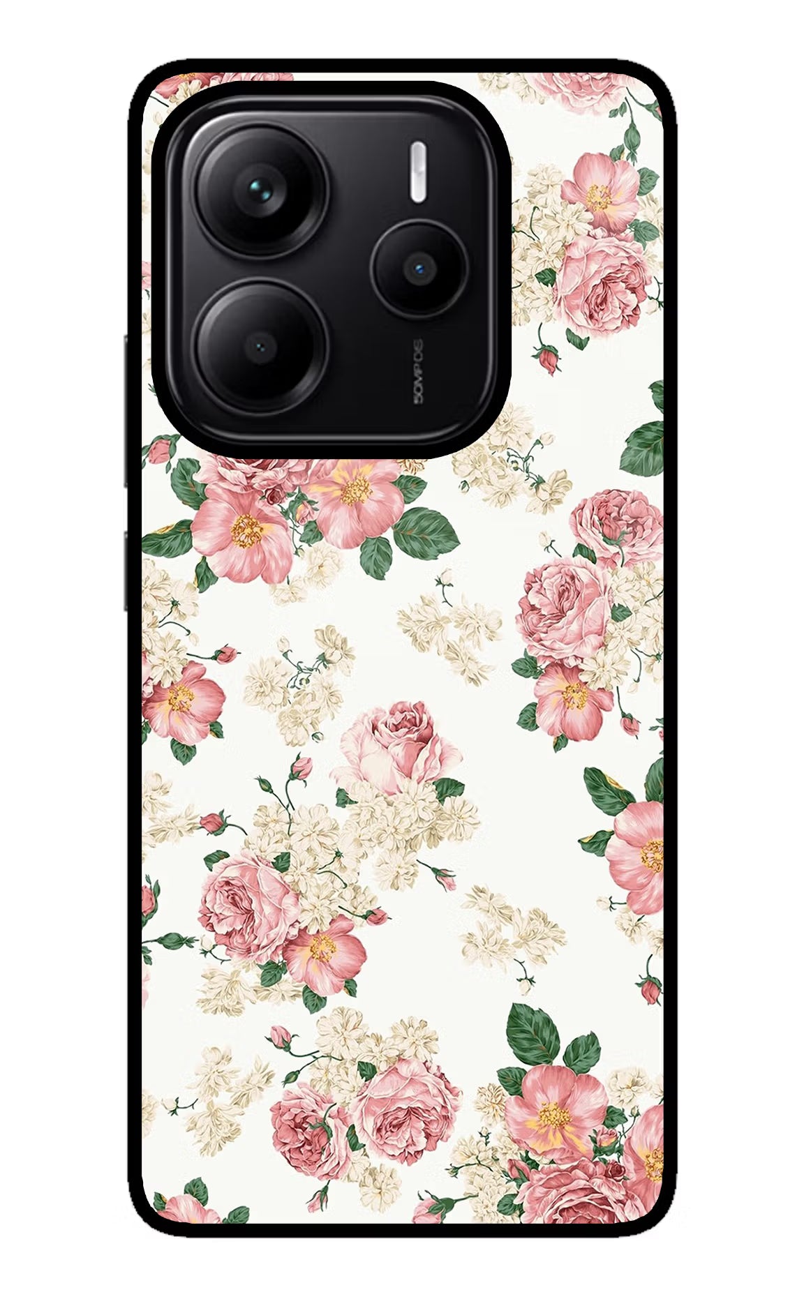 Flowers Redmi Note 14 5G Glass Case - Flowers Redmi Note 14 5G Glass Case Flowers Redmi Note 14 5G Glass Case