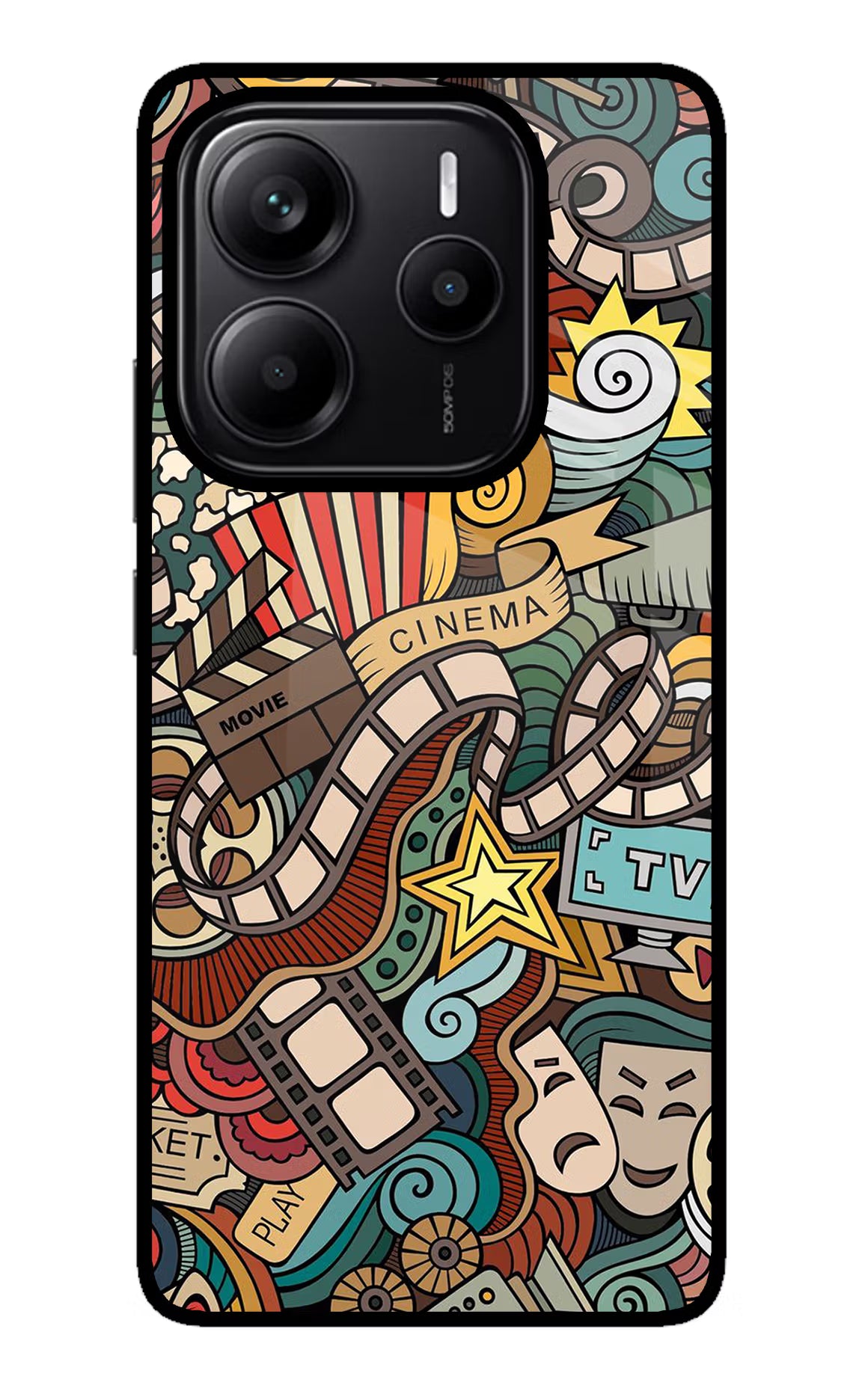 Cinema Abstract Redmi Note 14 5G Glass Case - Cinema Abstract Redmi Note 14 5G Glass Case Cinema Abstract Redmi Note 14 5G Glass Case