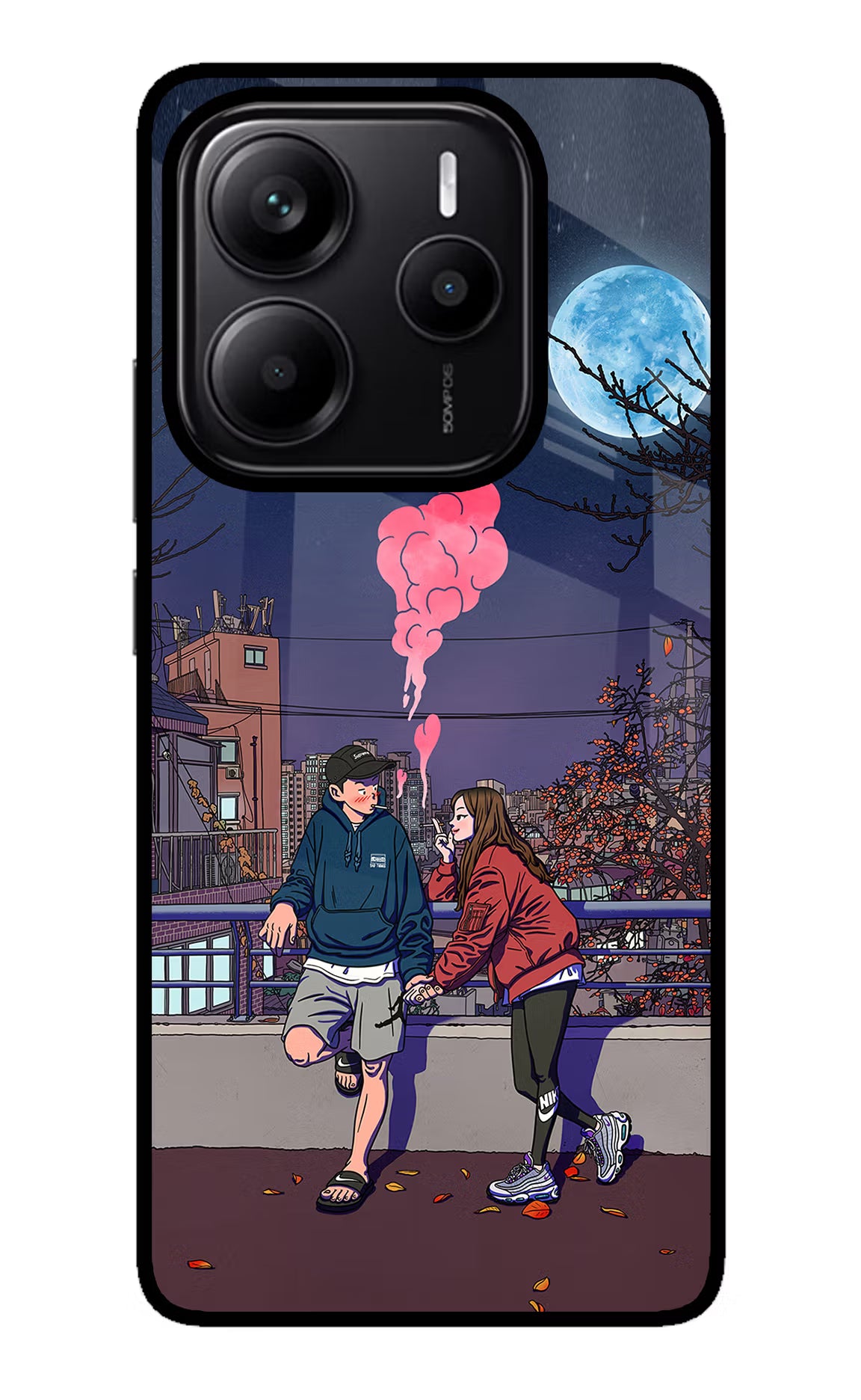 Chilling Couple Redmi Note 14 5G Glass Case - Chilling Couple Redmi Note 14 5G Glass Case Chilling Couple Redmi Note 14 5G Glass Case