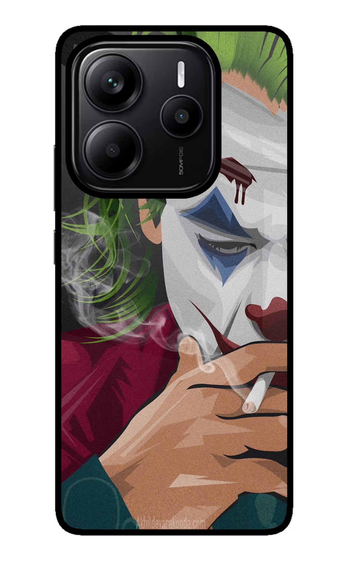 Joker Smoking Redmi Note 14 5G Glass Case - Joker Smoking Redmi Note 14 5G Glass Case Joker Smoking Redmi Note 14 5G Glass Case