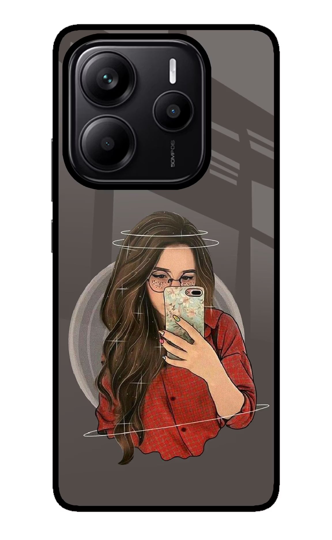 Selfie Queen Redmi Note 14 5G Glass Case - Selfie Queen Redmi Note 14 5G Glass Case Selfie Queen Redmi Note 14 5G Glass Case