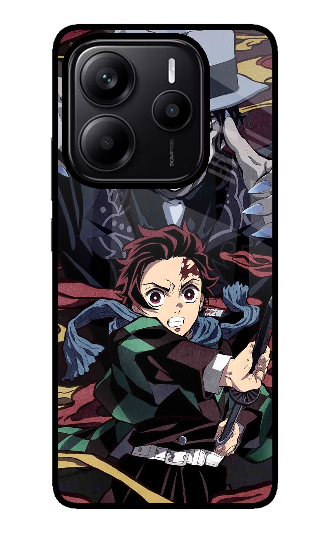 Demon Slayer Redmi Note 14 5G Glass Case Back Cover by Casekaro