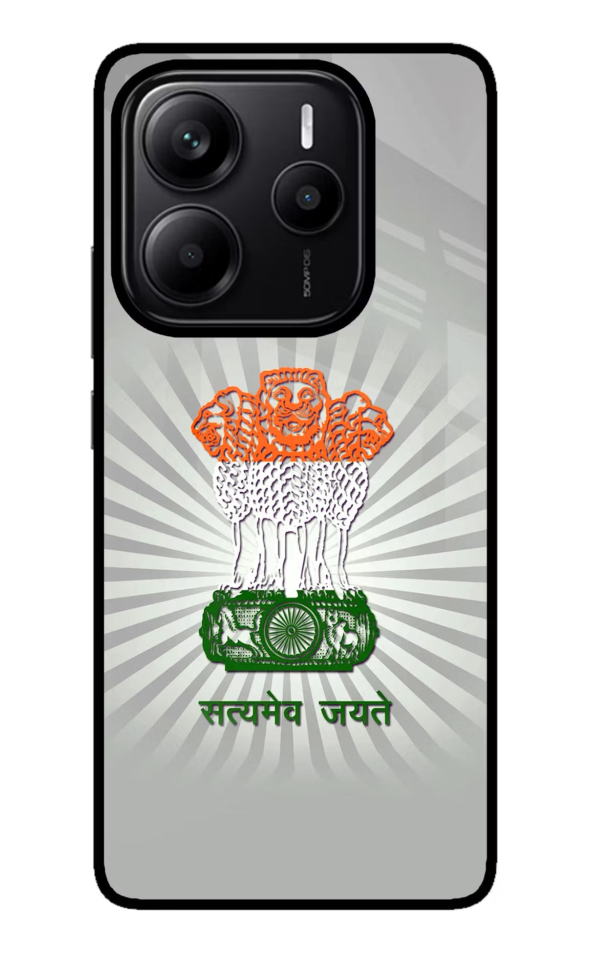 Satyamev Jayate Art Redmi Note 14 5G Glass Case Back Cover by Casekaro