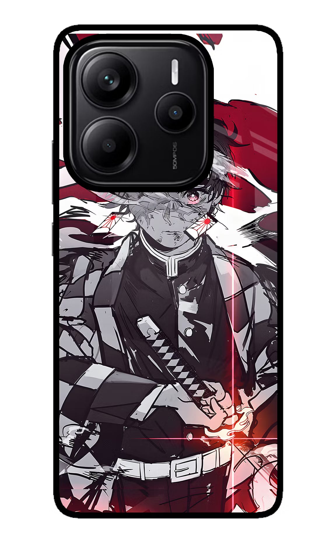 Demon Slayer Redmi Note 14 5G Glass Case - Demon Slayer Redmi Note 14 5G Glass Case Demon Slayer Redmi Note 14 5G Glass Case