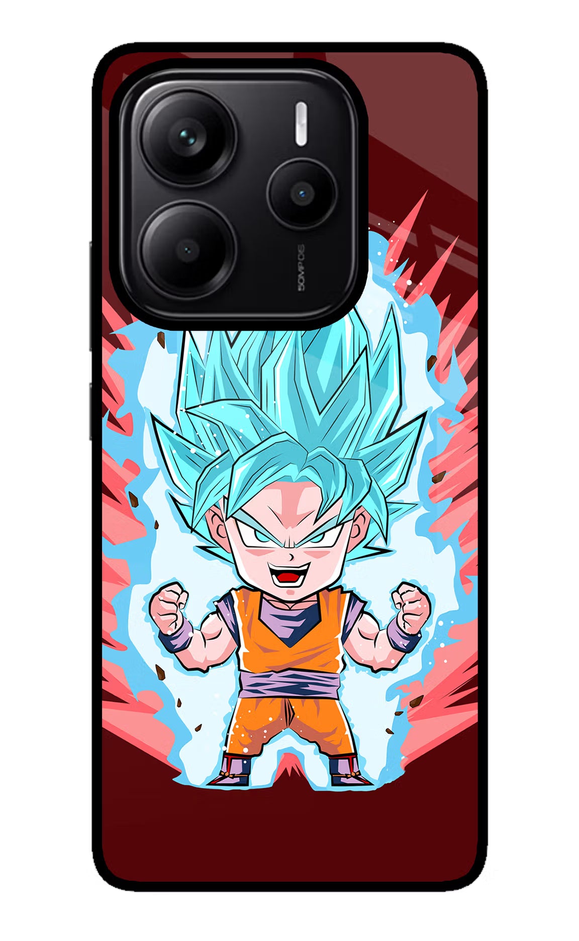 Goku Little Redmi Note 14 5G Glass Case Back Cover by Casekaro