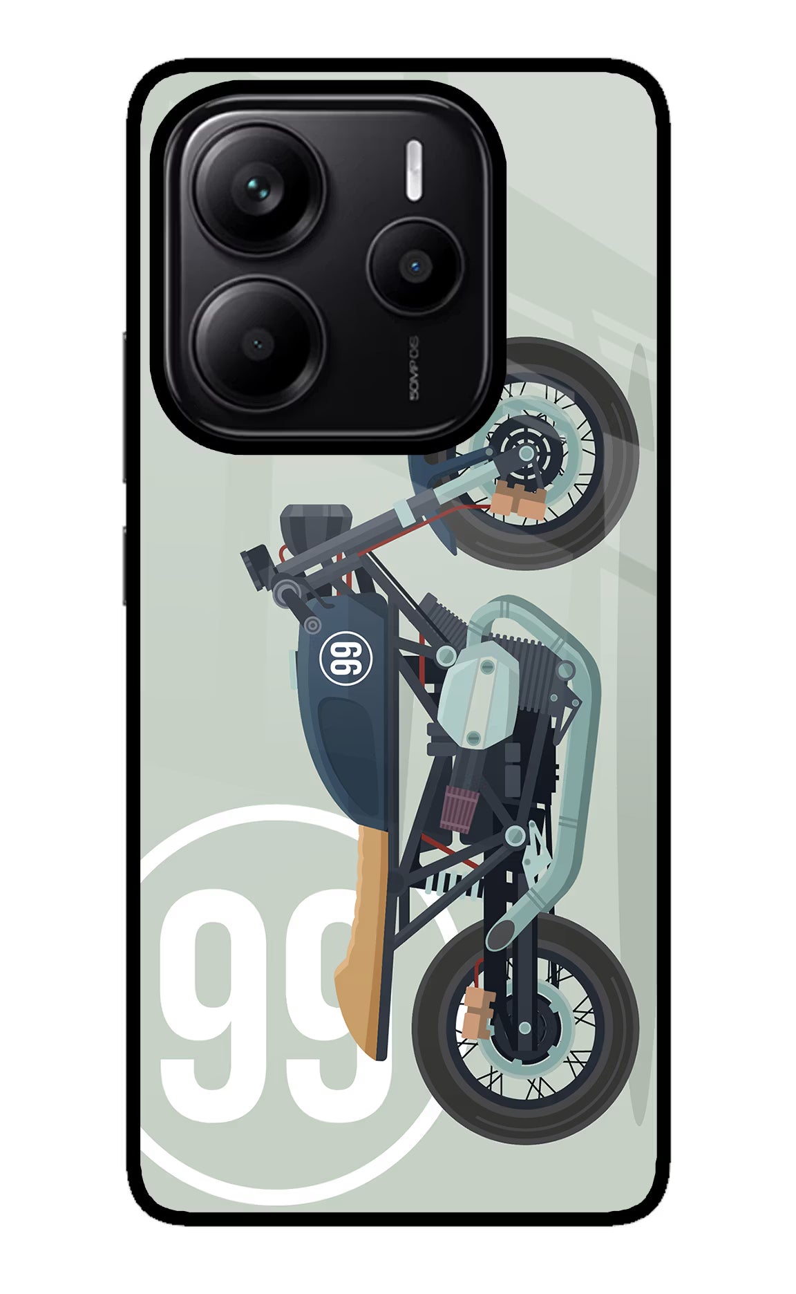 Classic Cafe Racer 99 Redmi Note 14 5G Glass Case - Classic Cafe Racer 99 Redmi Note 14 5G Glass Case Classic Cafe Racer 99 Redmi Note 14 5G Glass Case