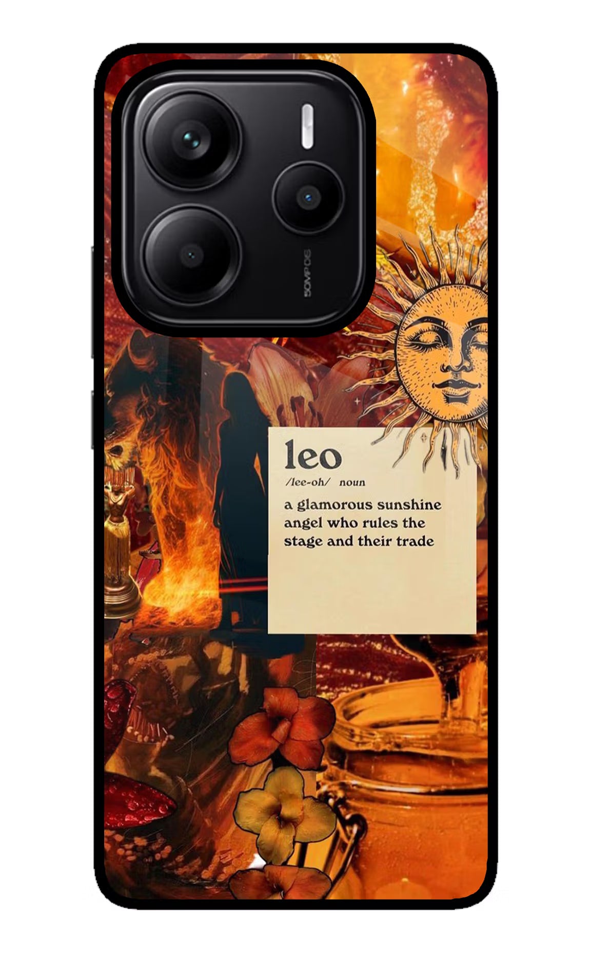 Leo Zodiac Redmi Note 14 5G Glass Case - Leo Zodiac Redmi Note 14 5G Glass Case Leo Zodiac Redmi Note 14 5G Glass Case
