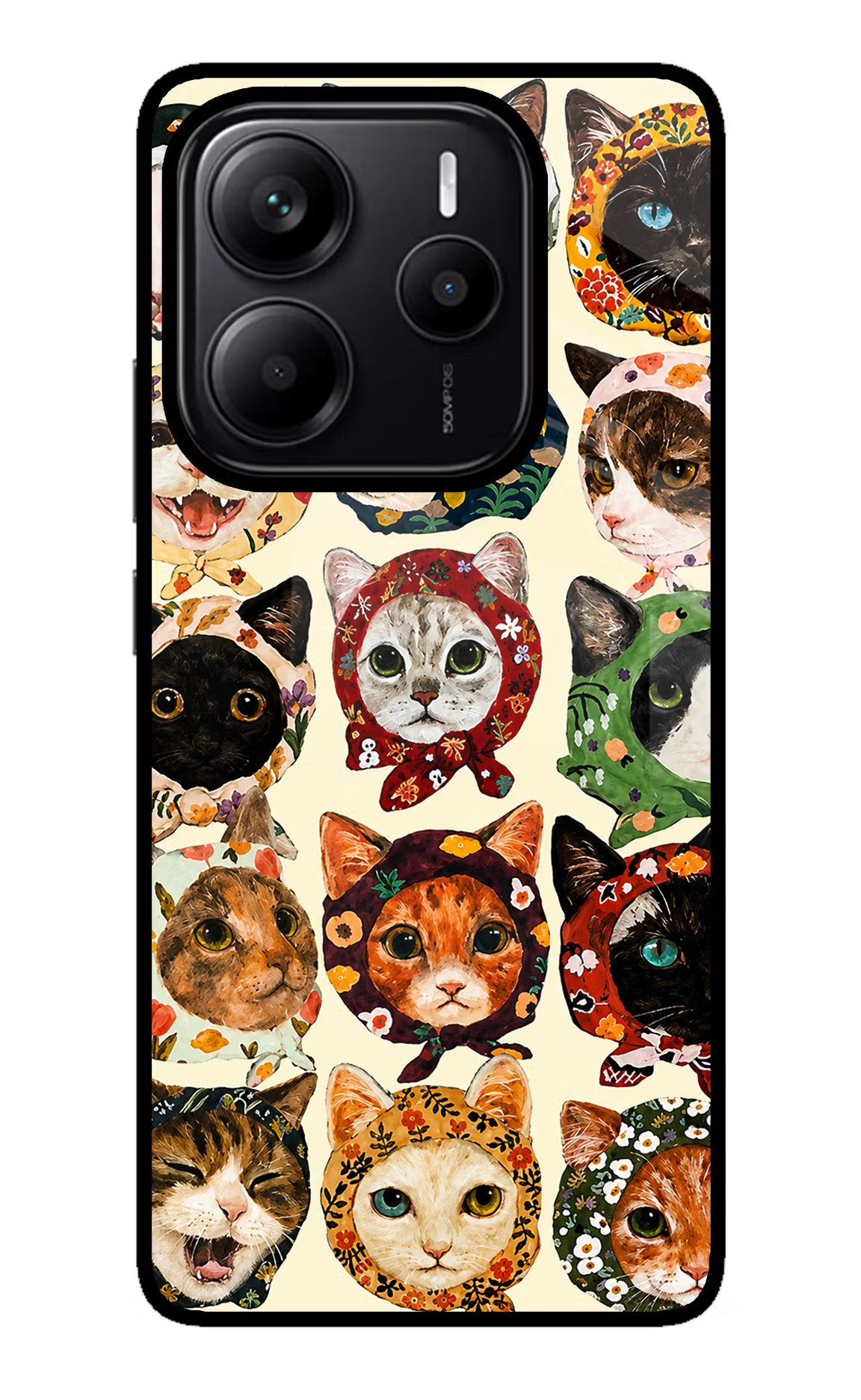 Cool Cat Redmi Note 14 5G Glass Case - Cool Cat Redmi Note 14 5G Glass Case Cool Cat Redmi Note 14 5G Glass Case