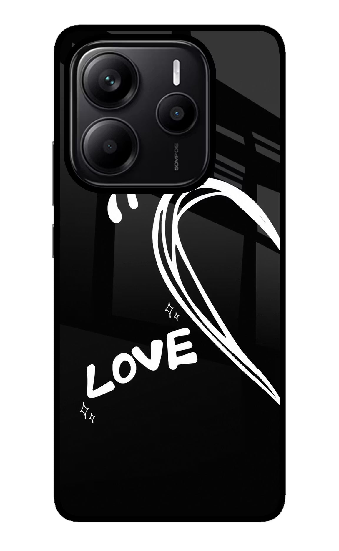 Love Line Redmi Note 14 5G Glass Case - Love Line Redmi Note 14 5G Glass Case Love Line Redmi Note 14 5G Glass Case